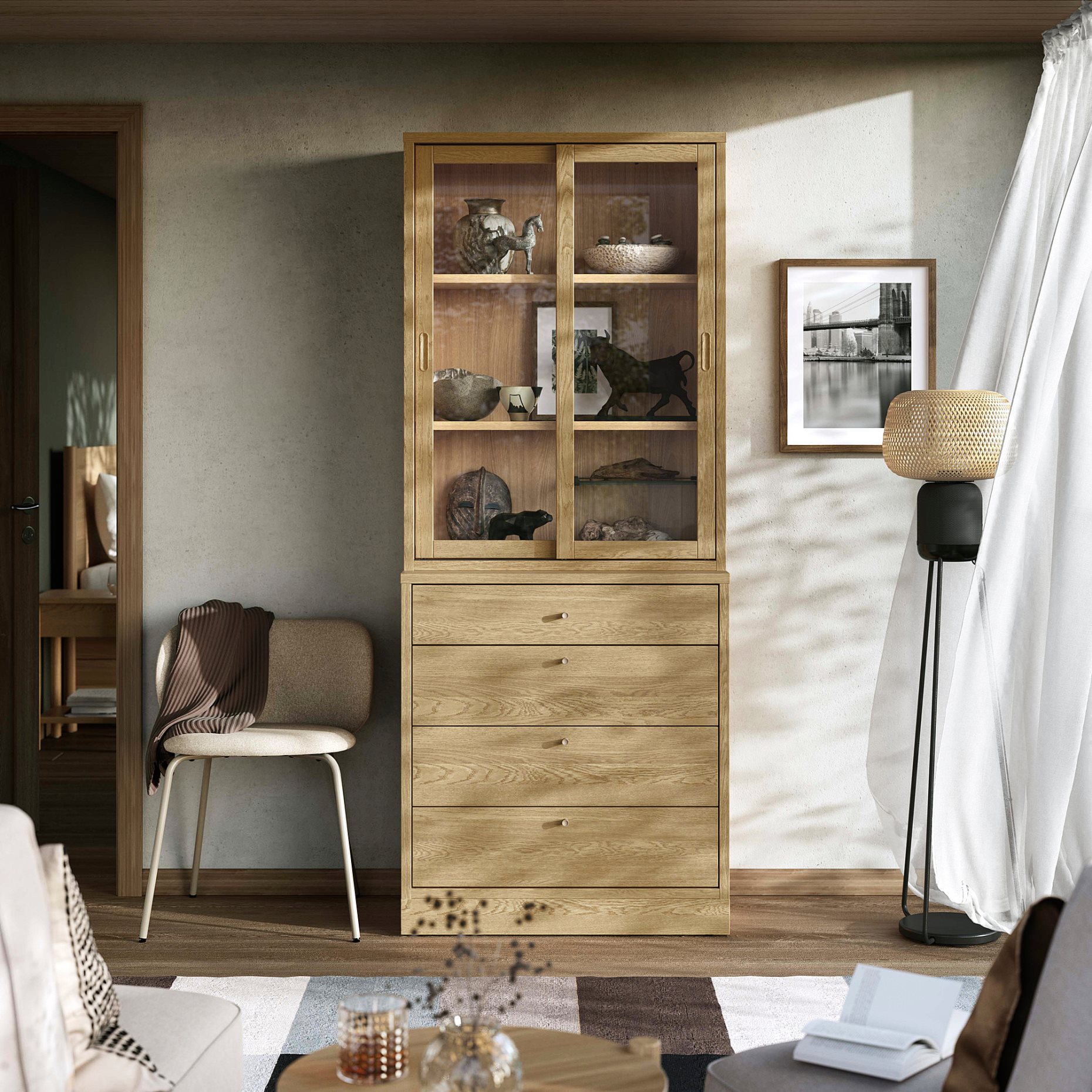 TONSTAD, storage combination with drawers, 82x47x210 cm, 895.478.79