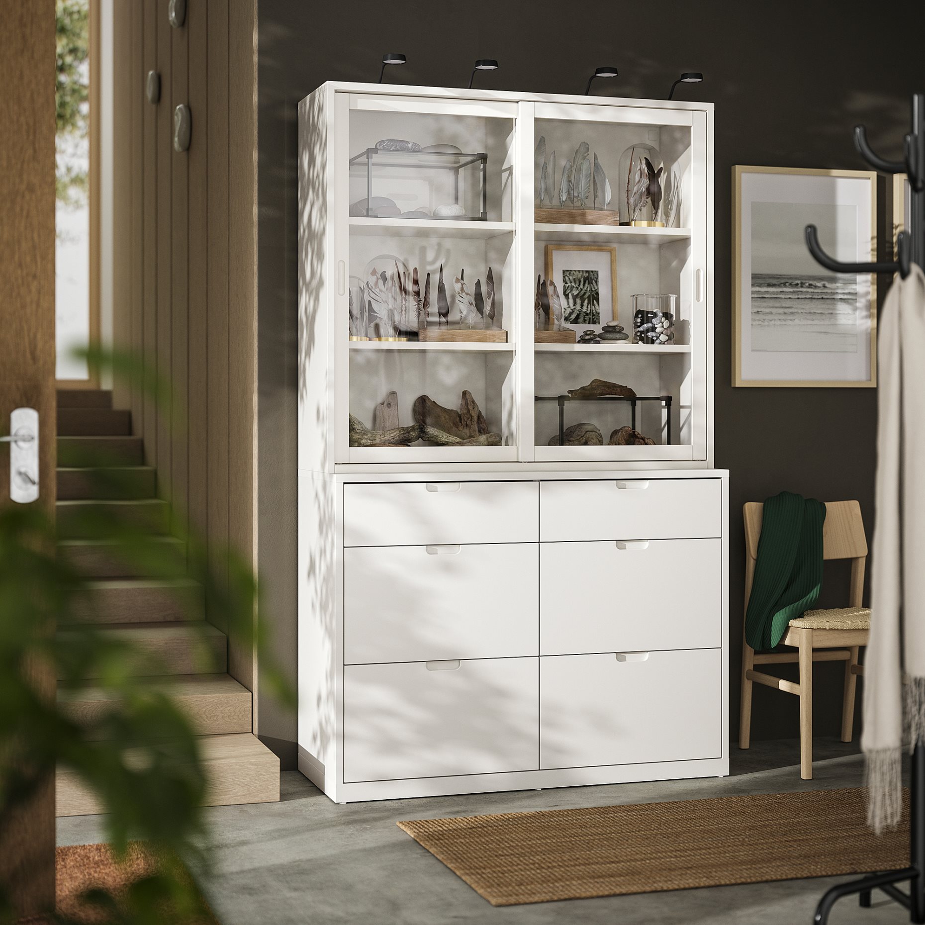 TONSTAD, storage combination with drawers, 121x47x206 cm, 895.478.84