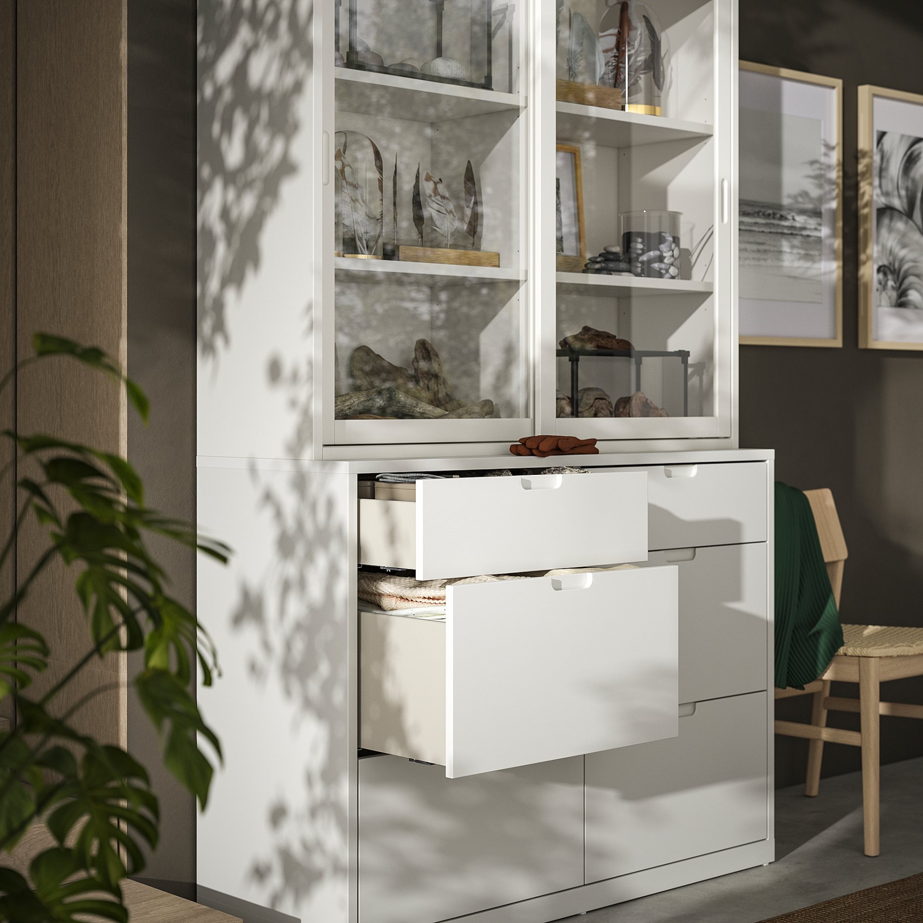 TONSTAD, storage combination with drawers, 121x47x206 cm, 895.478.84