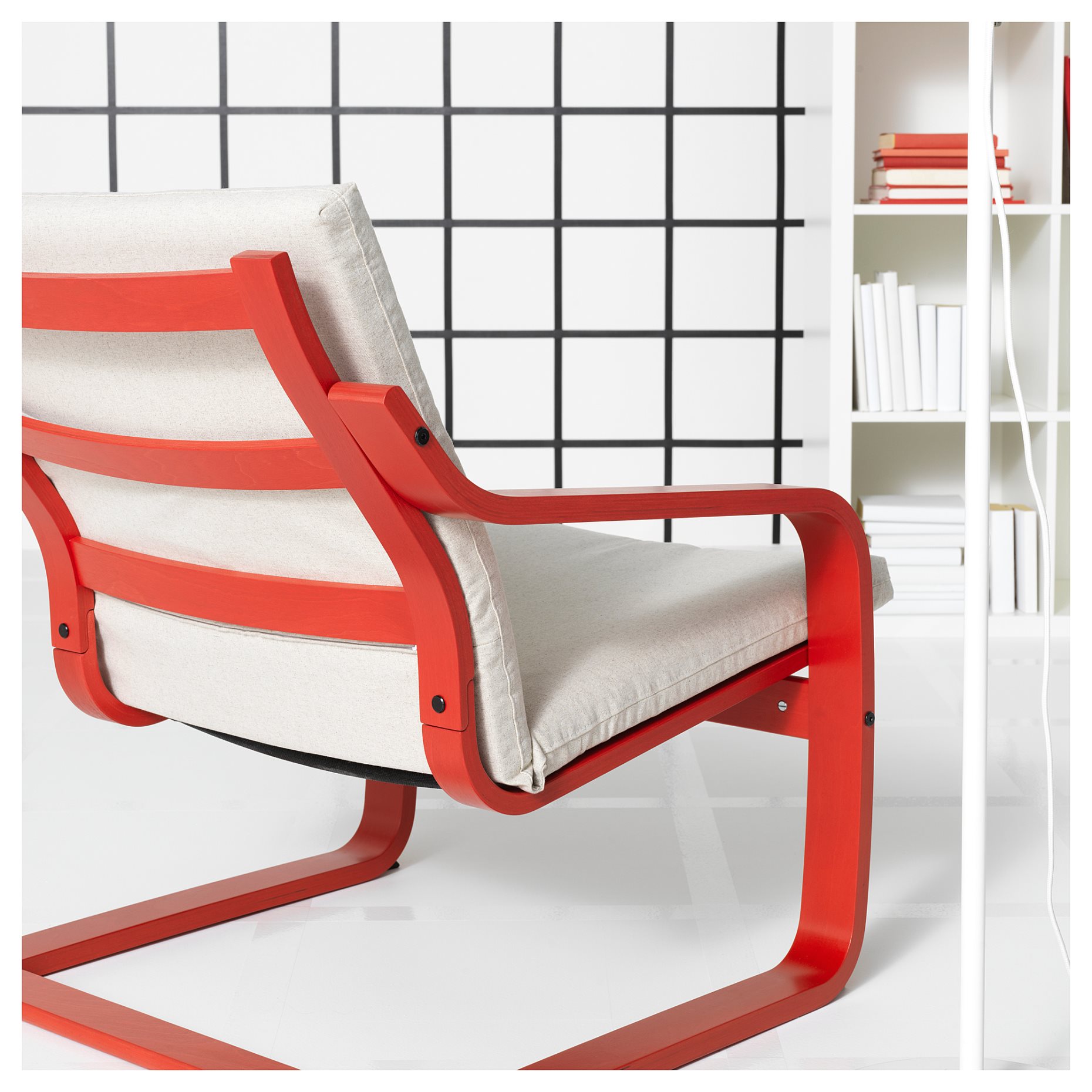 POÄNG, πολυθρόνα με χαμηλή πλάτη, 895.516.11