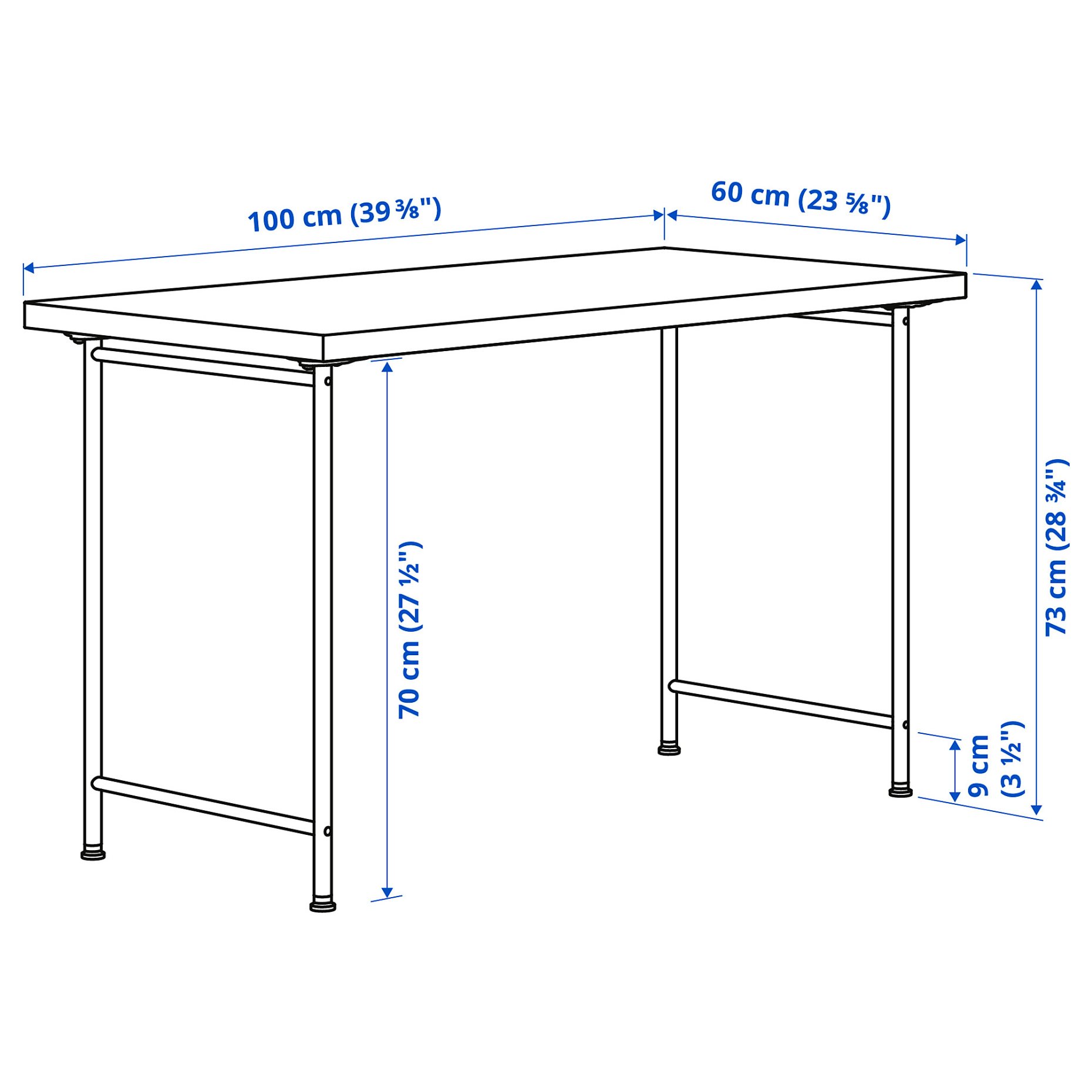 LAGKAPTEN/LINNMON/SPÄND, desk, 100x60 cm, 895.638.74
