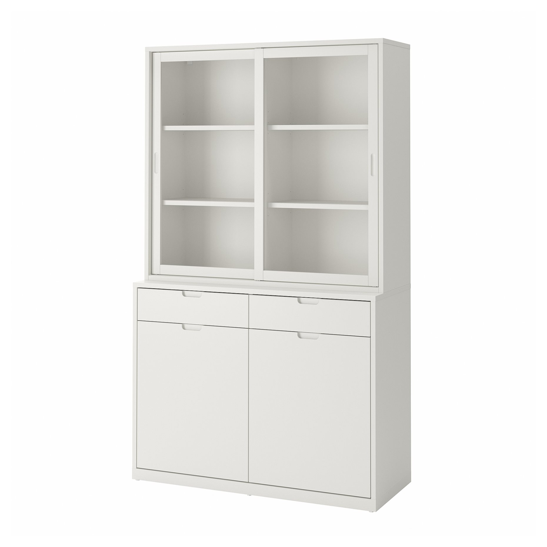 TONSTAD, storage combination with sliding glass doors, 120x47x201 cm, 895.717.65