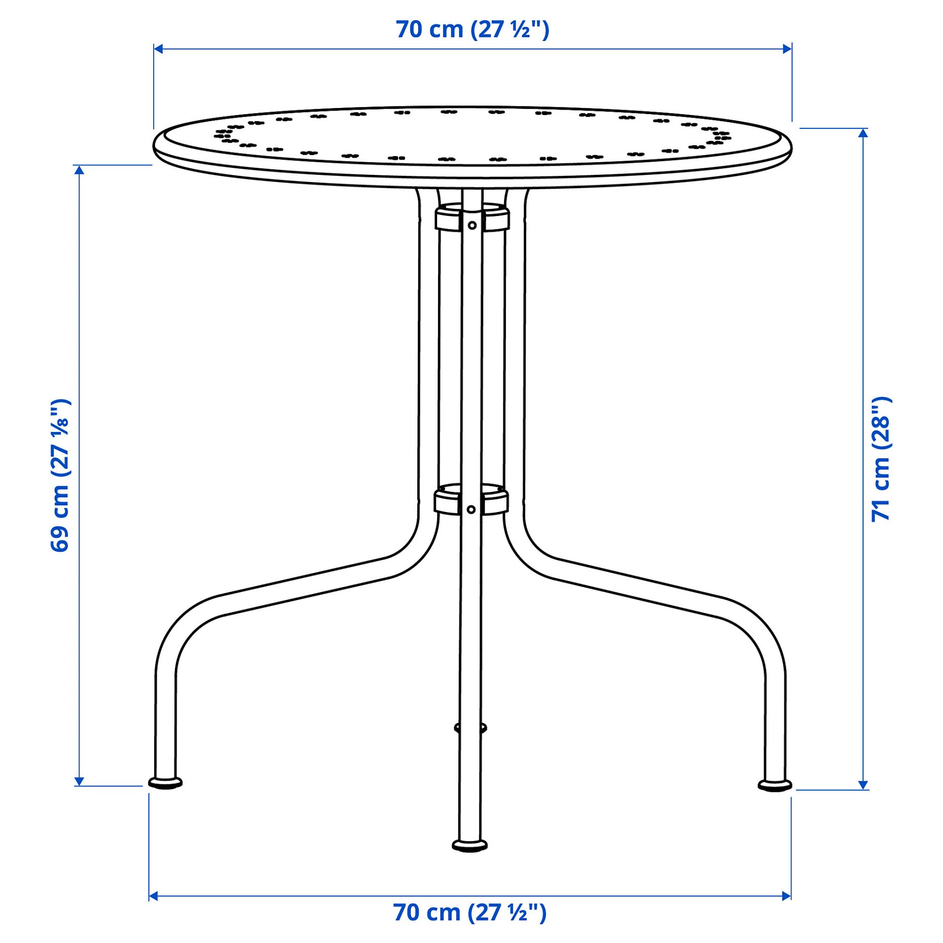 LÄCKÖ, table and 2 chairs/outdoor, 70 cm, 895.753.63