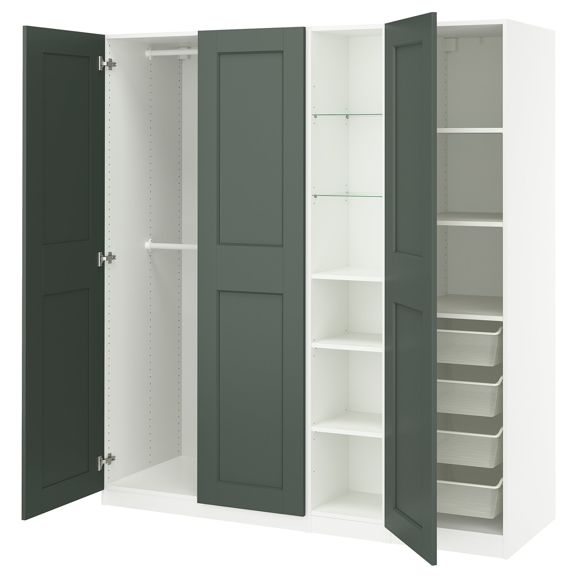 PAX/GRIMO, wardrobe combination, 255x60x236 cm, 896.071.56