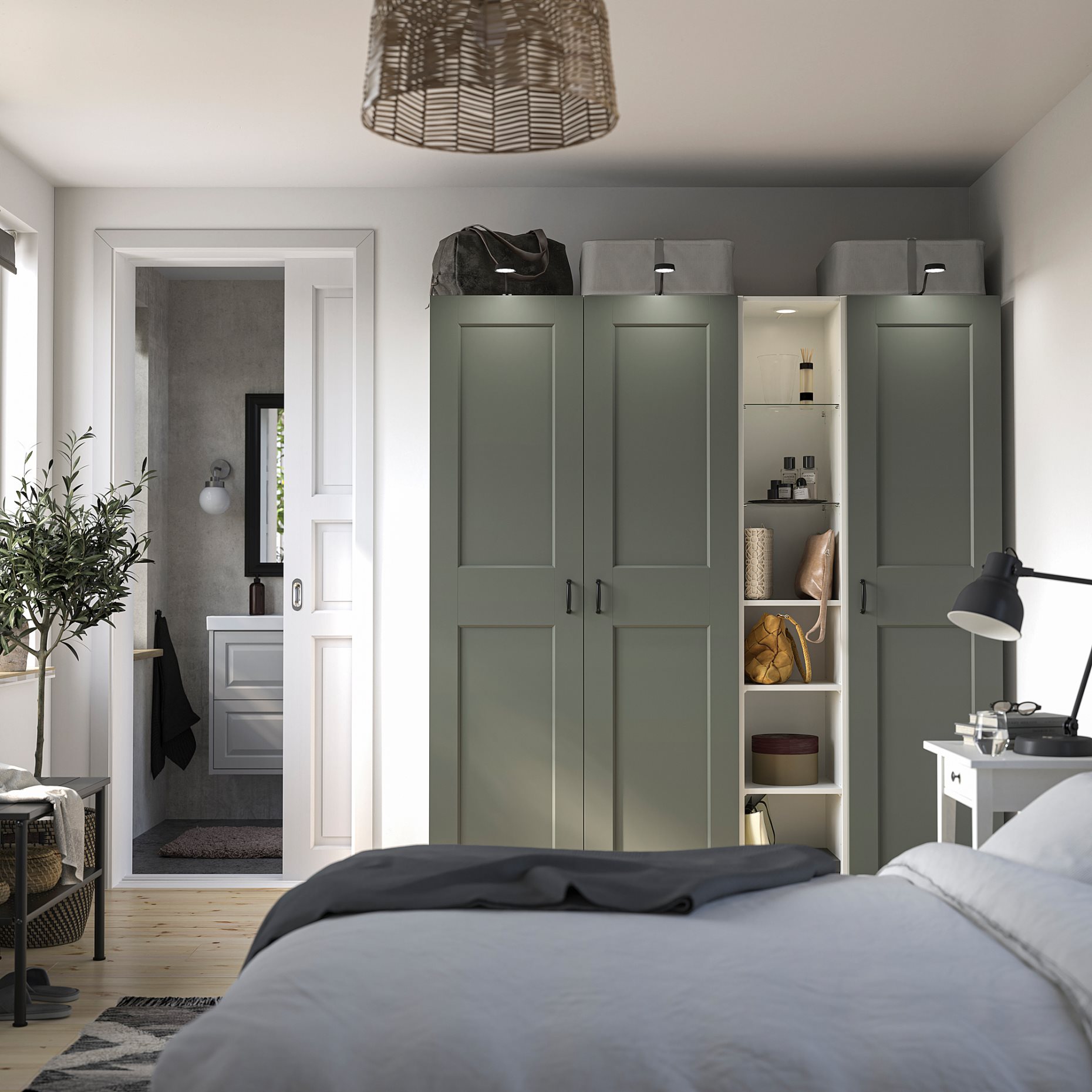 PAX/GRIMO, wardrobe combination, 255x60x236 cm, 896.071.56