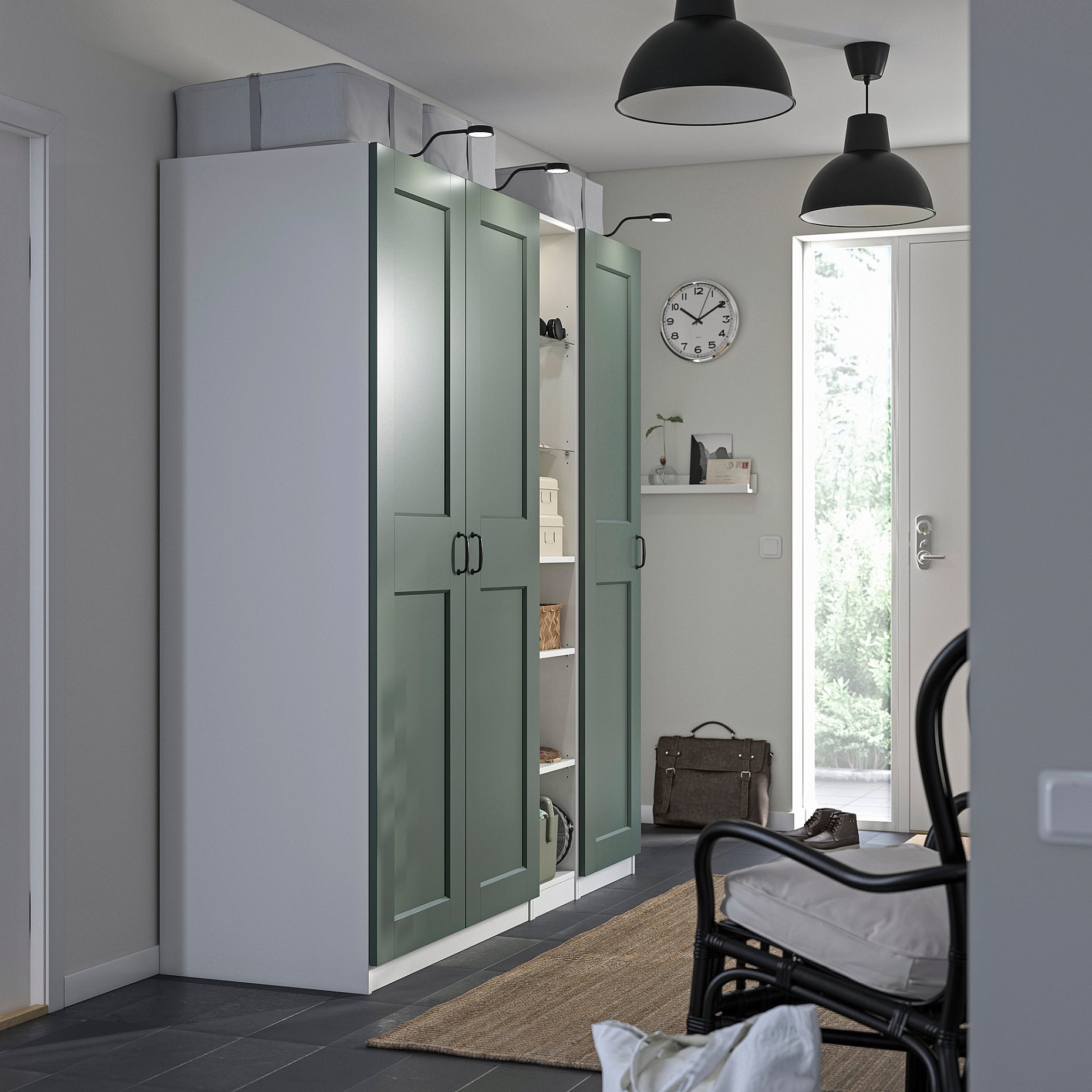 PAX/GRIMO, wardrobe combination, 255x60x236 cm, 896.071.56