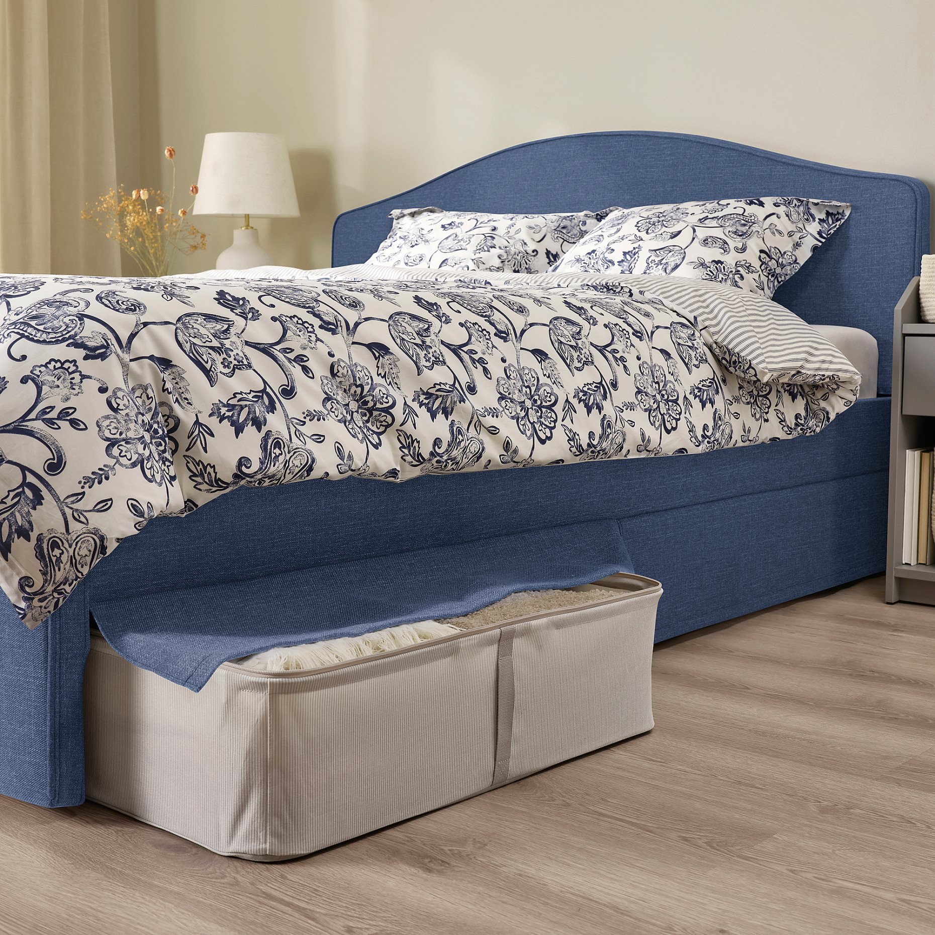 RAMNEFJALL, upholstered bed frame, 140x200 cm, 896.074.82