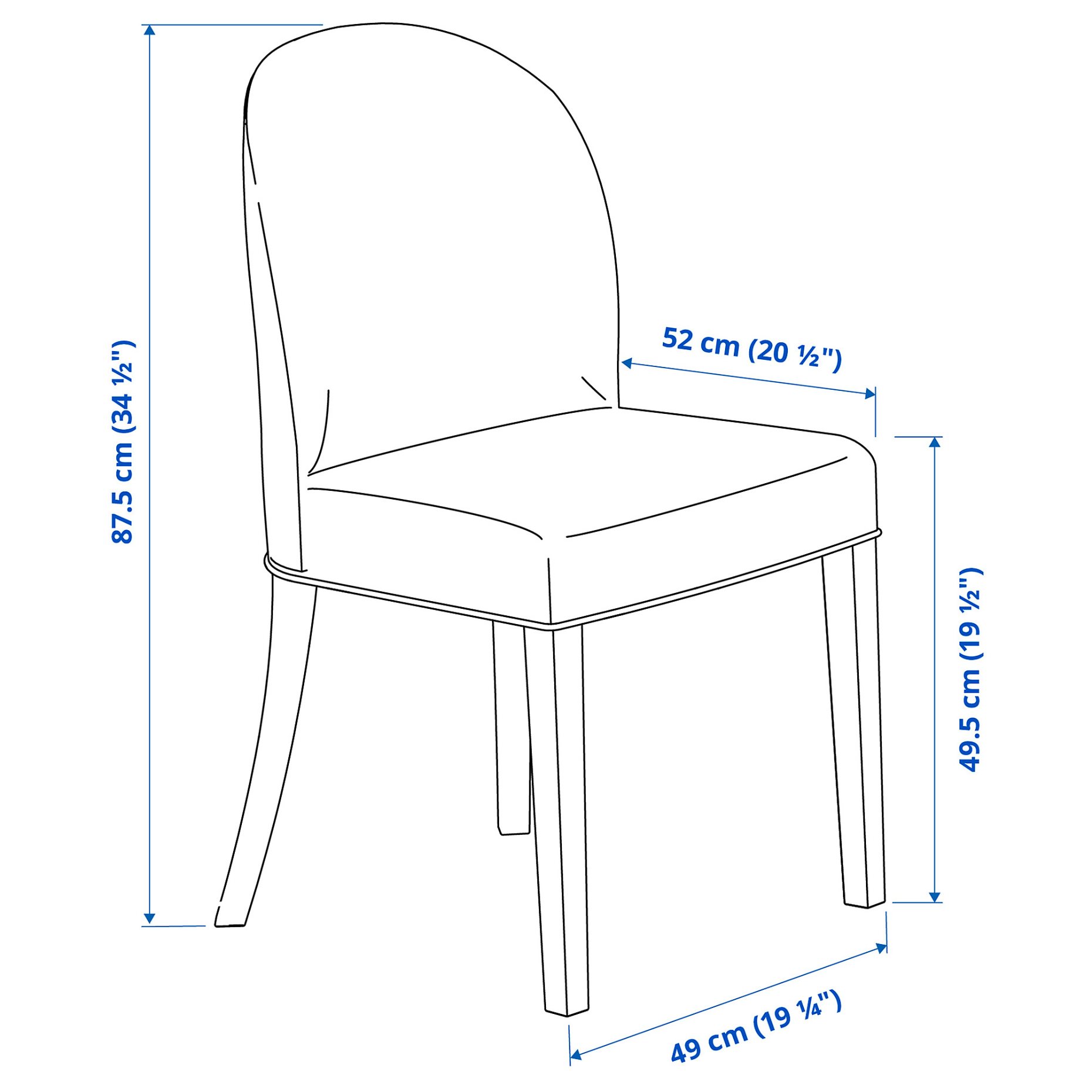 ROSENTORP, table and 4 chairs, 155/215x87 cm, 896.101.30