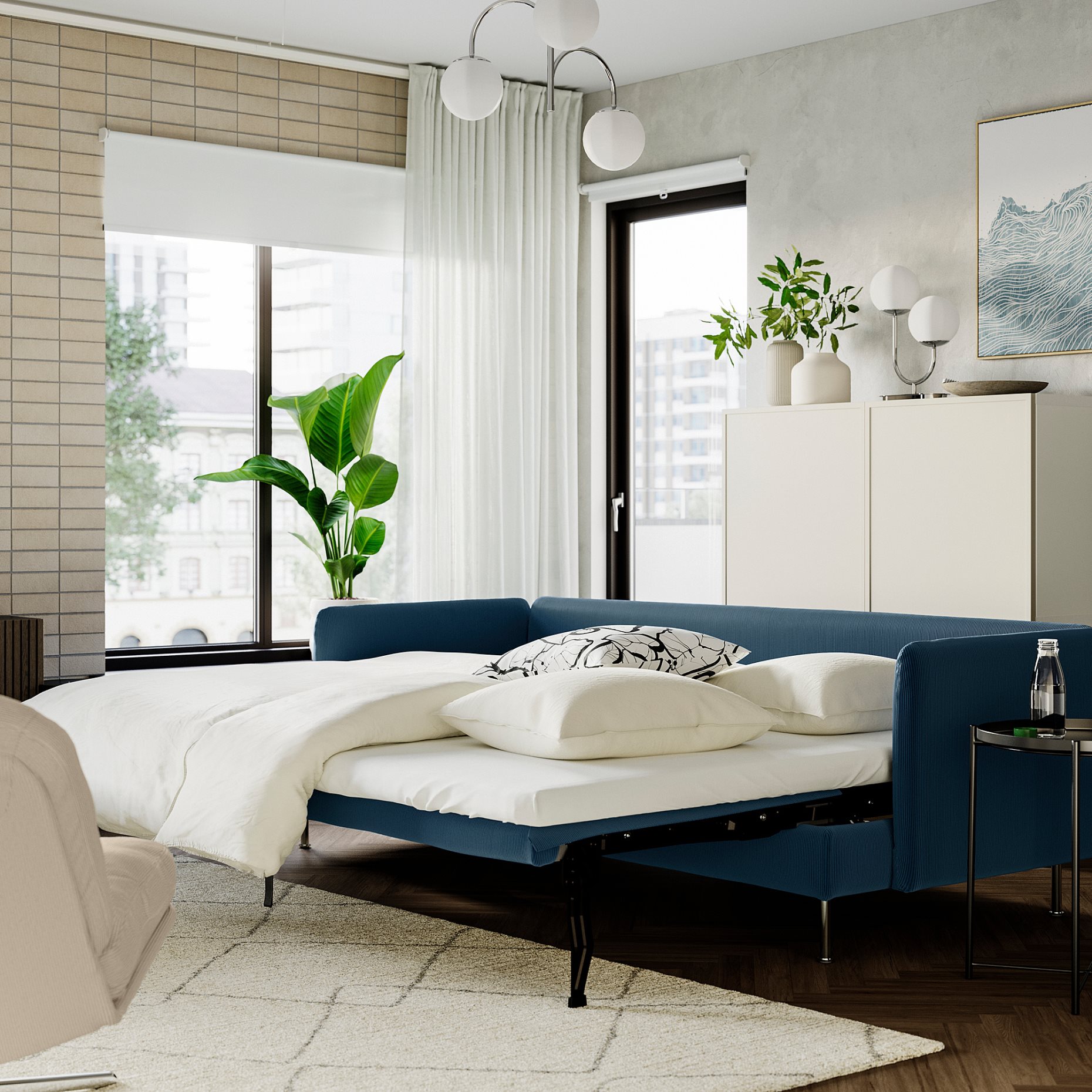 SÖDERHAMN, 3-seat sofa-bed with armrests, 896.213.84