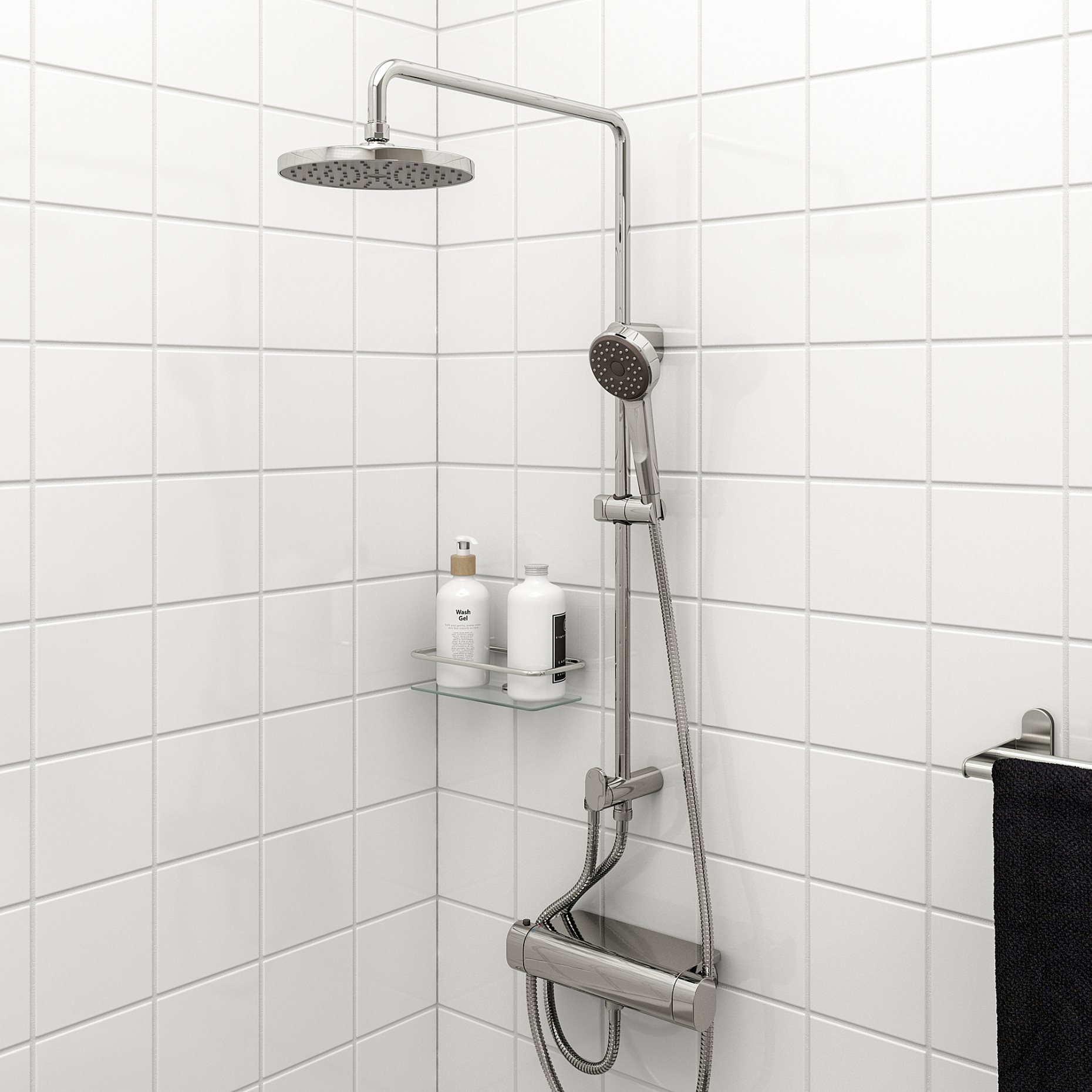 BROGRUND, head/handshower kit with diverter, 903.425.46