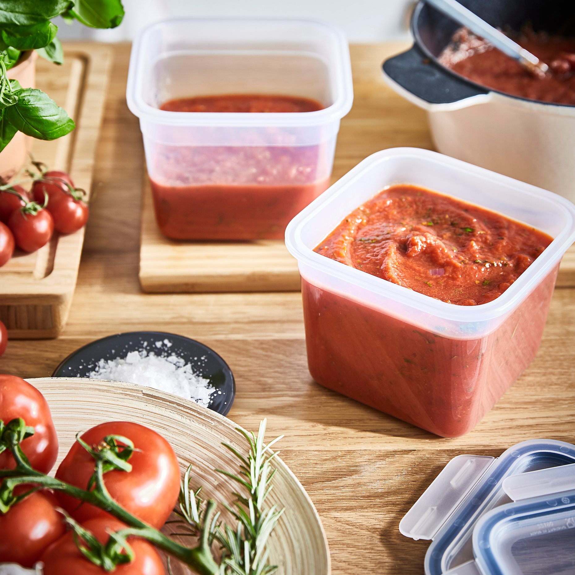 IKEA 365+, δοχείο αποθήκευσης τροφίμων τετράγωνο/πλαστικό, 1.4 l, 903.591.79