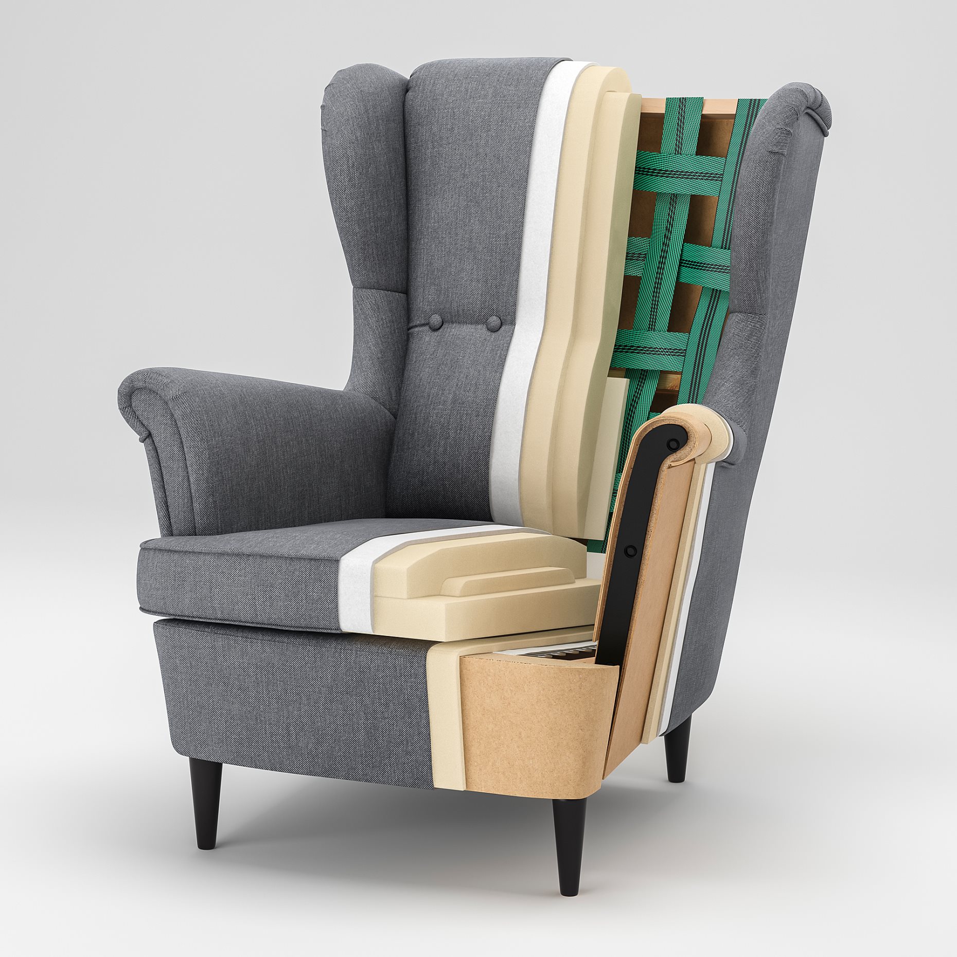STRANDMON, wing chair, 903.618.94