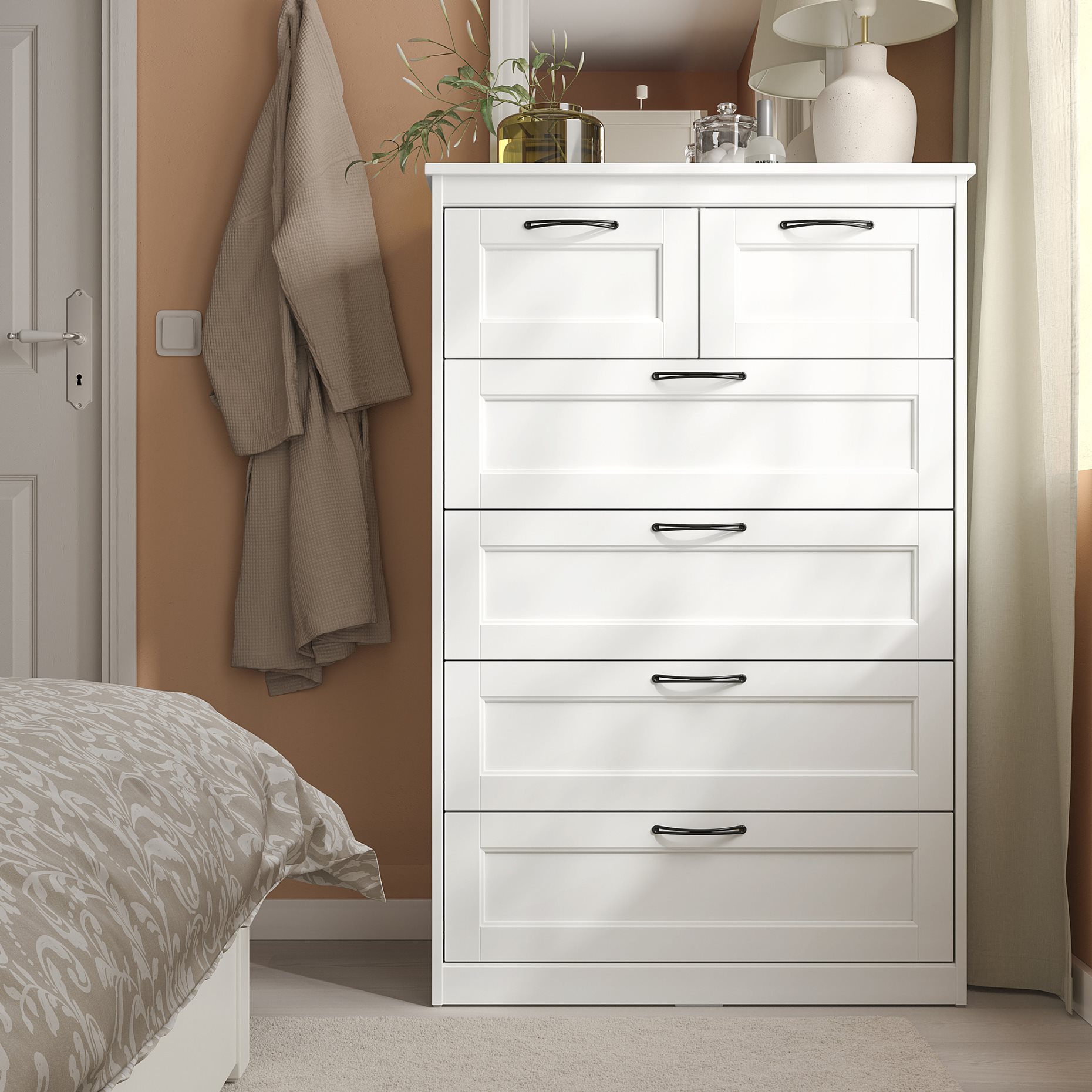 SONGESAND, chest of 6 drawers, 82x126 cm, 903.667.83