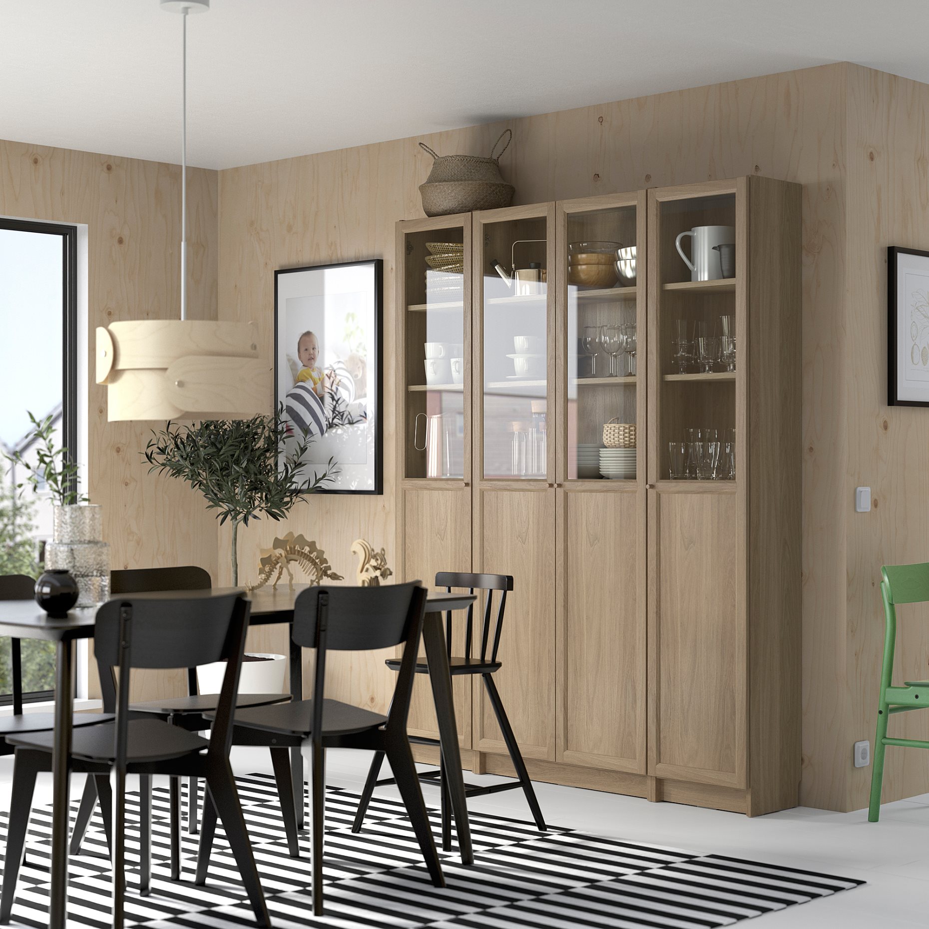 OXBERG, panel/glass door, 40x192 cm, 904.774.32