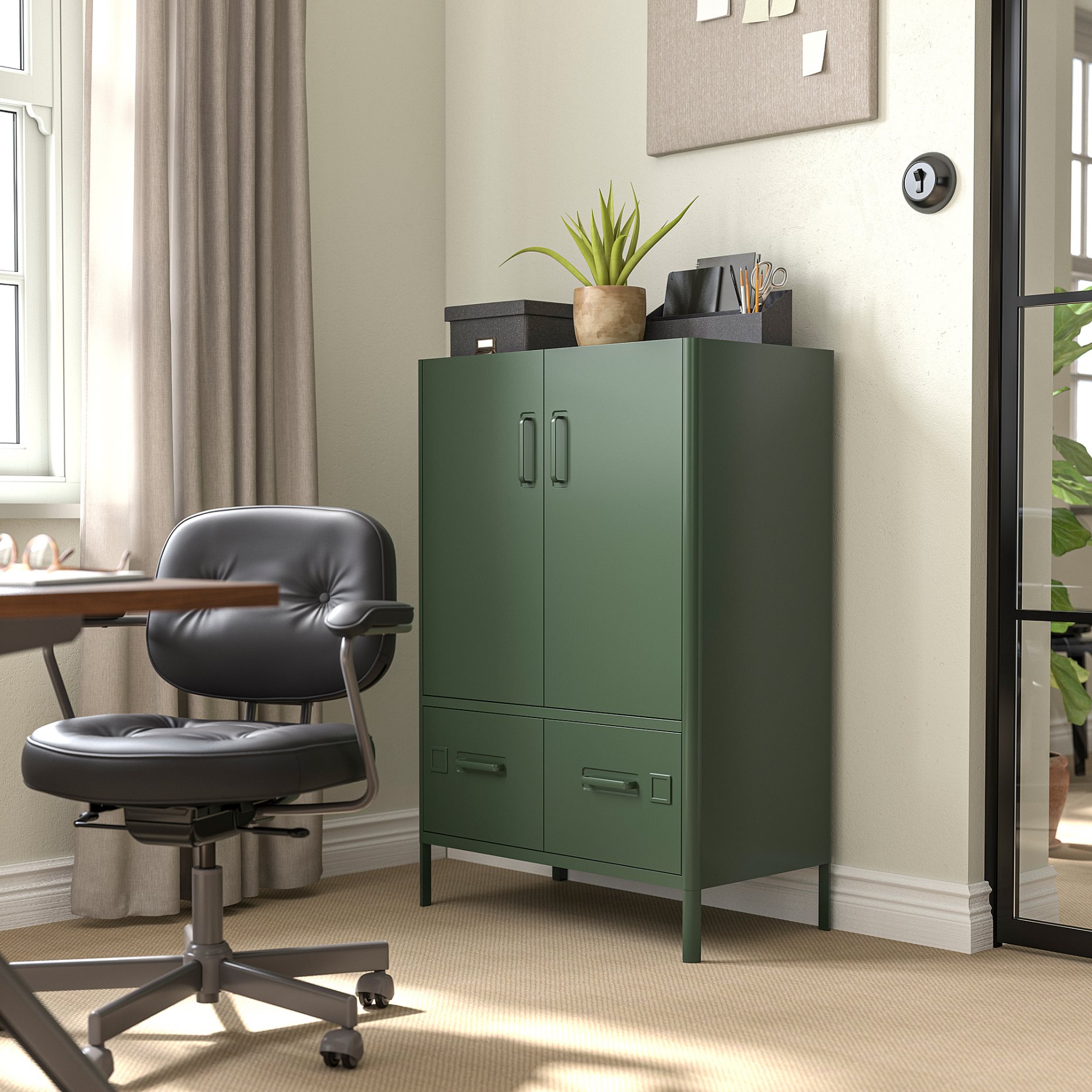 IDÅSEN, cabinet with doors and drawers, 80x47x119 cm, 904.963.98