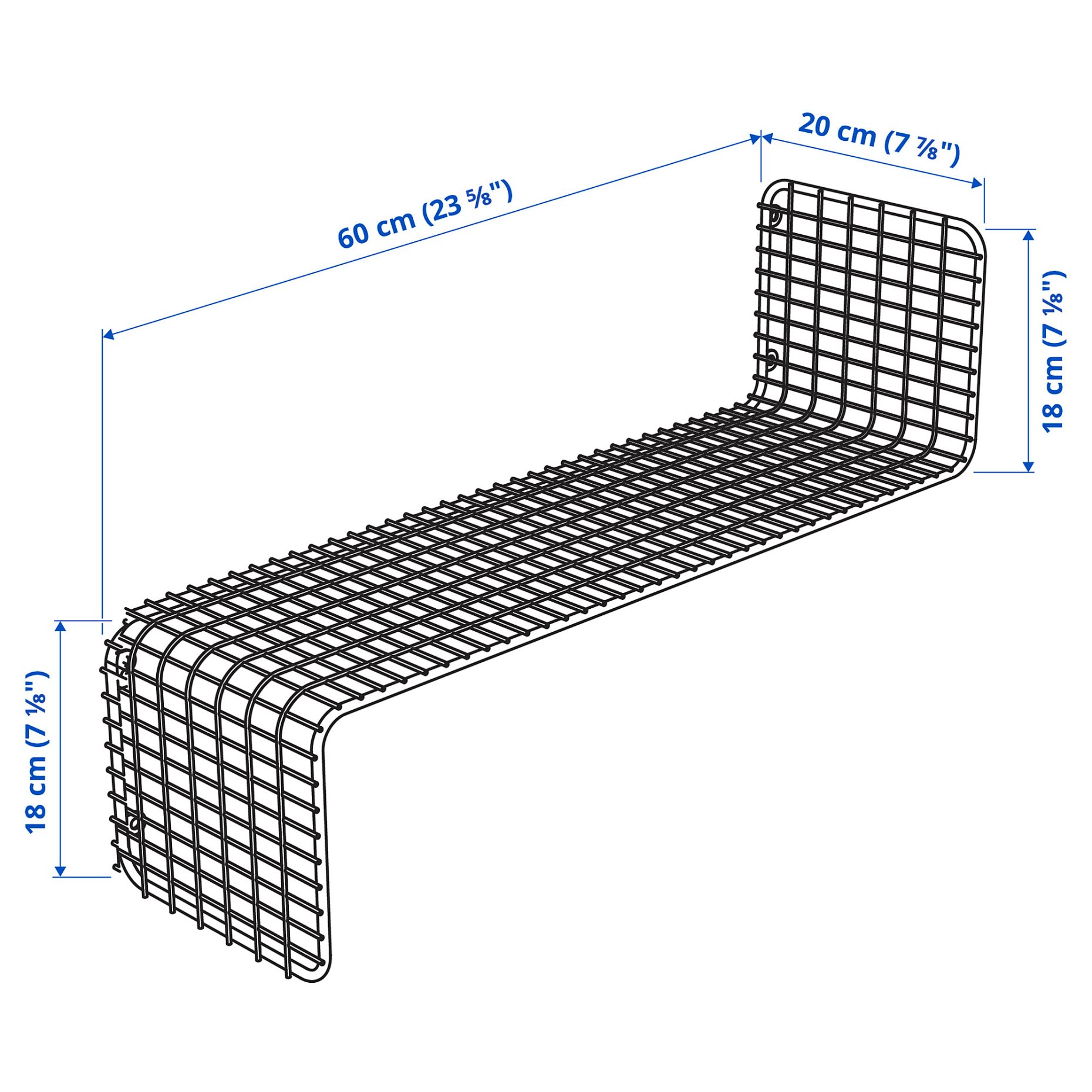 SVENSHULT, wall shelf, 60x20 cm, 905.572.59