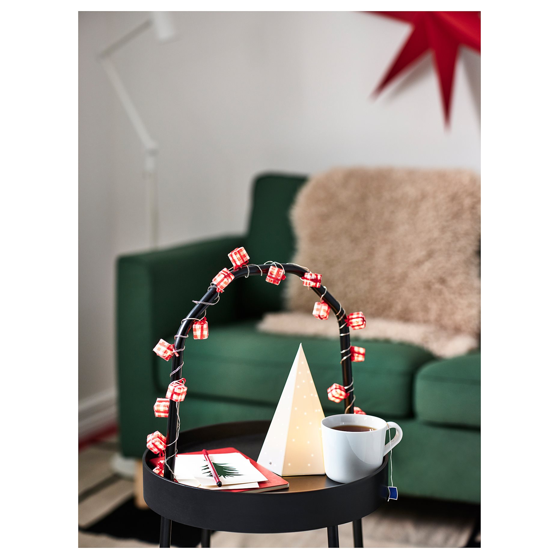 STRÅLA, decorative table lamp with built-in LED light source/tree/battery-operated, 20 cm, 905.627.55