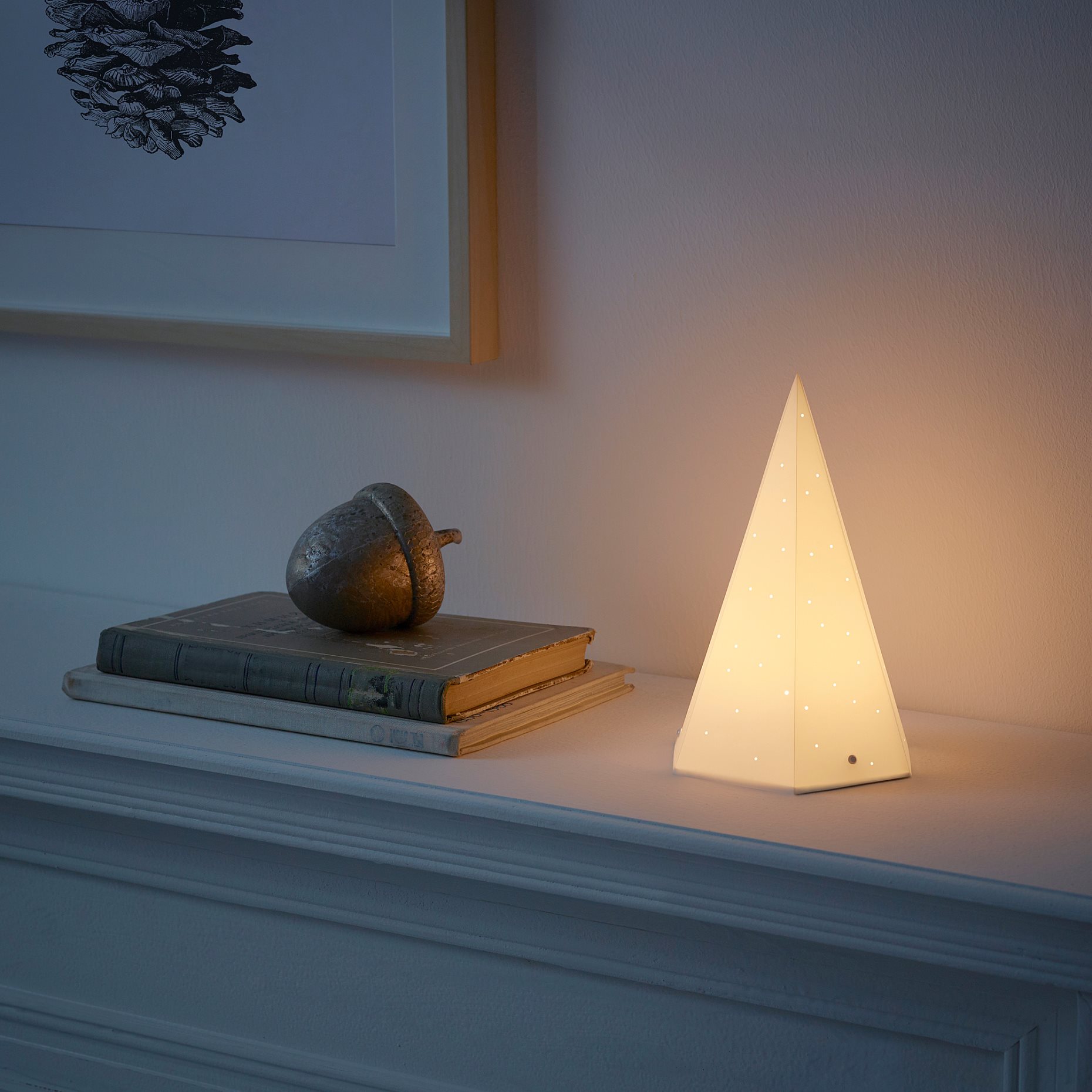 STRÅLA, decorative table lamp with built-in LED light source/tree/battery-operated, 20 cm, 905.627.55