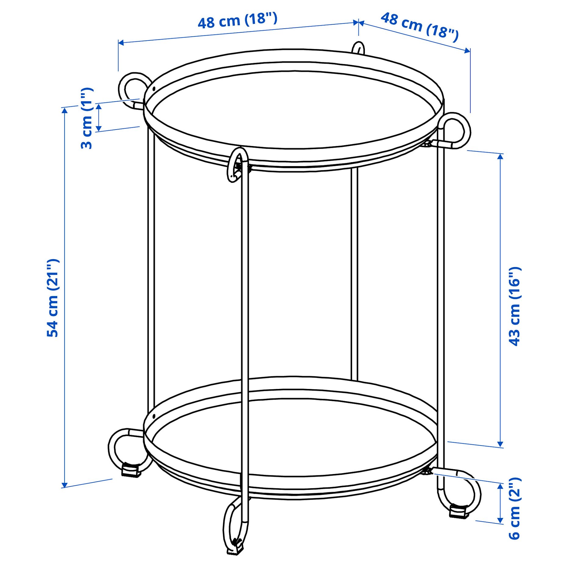 LIVELYCKE, tray table, 50 cm, 905.640.09