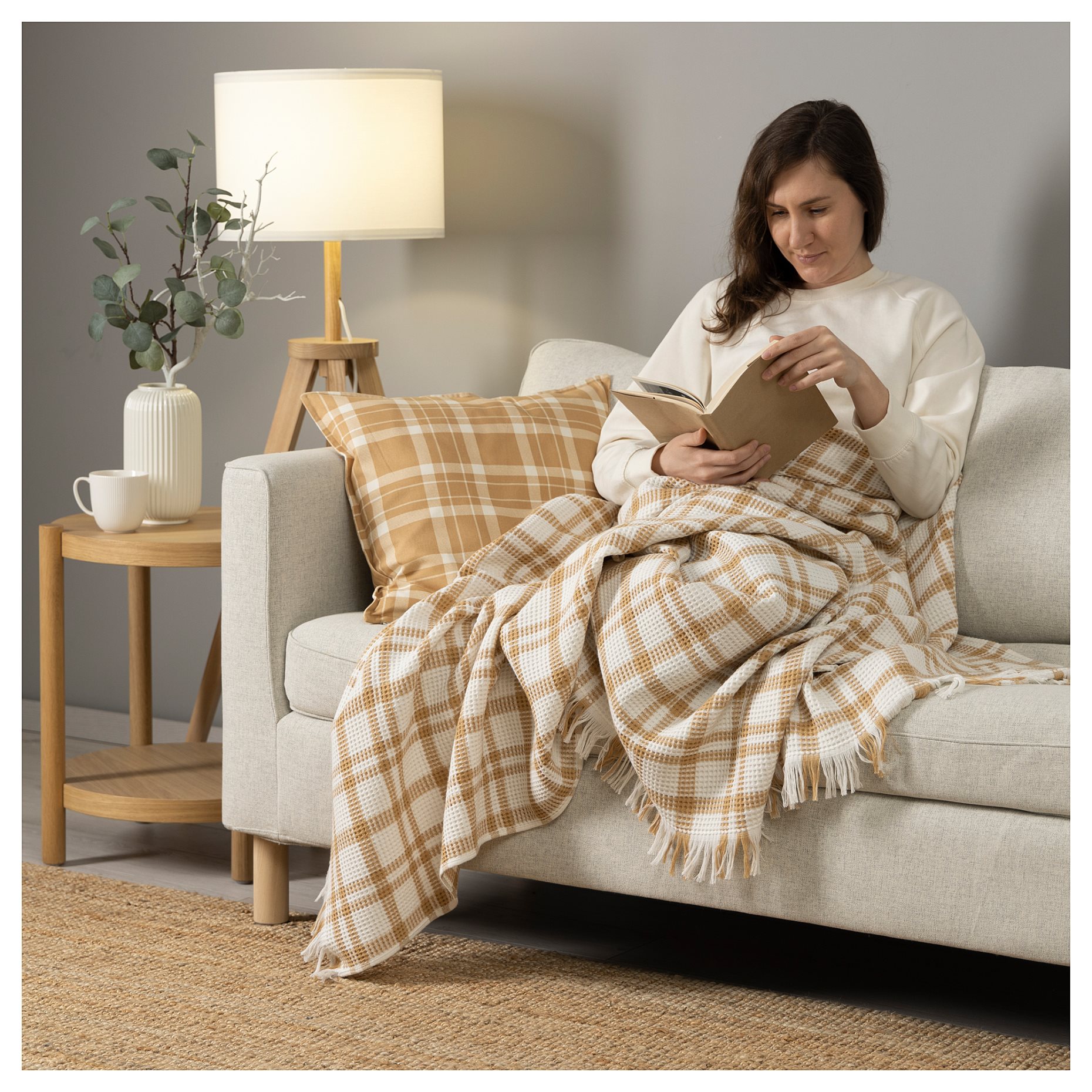 SIKELVINGE, throw/check, 130x170 cm, 905.736.07