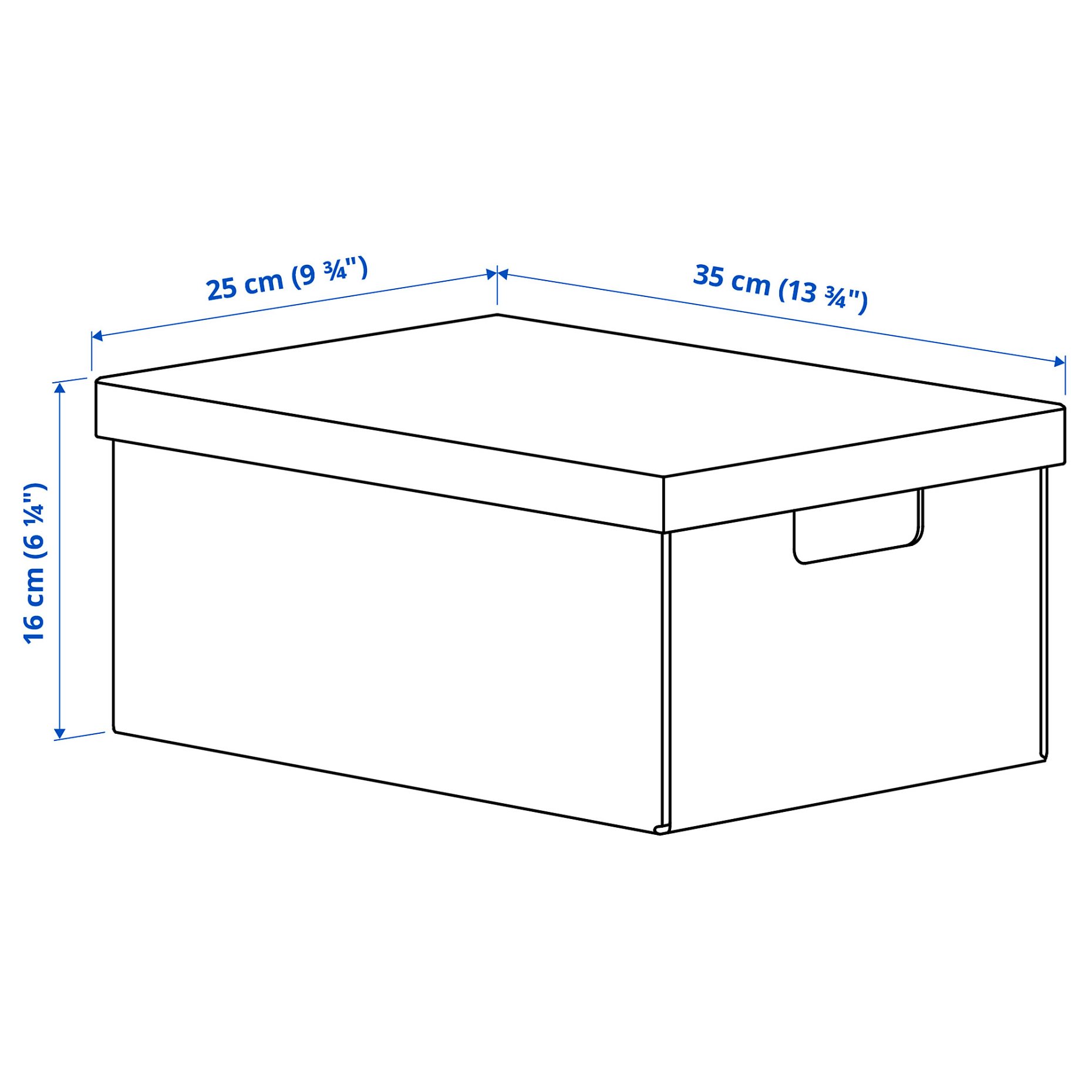 FJÄDERHARV, storage box with lid, 25x35x16 cm, 905.969.01