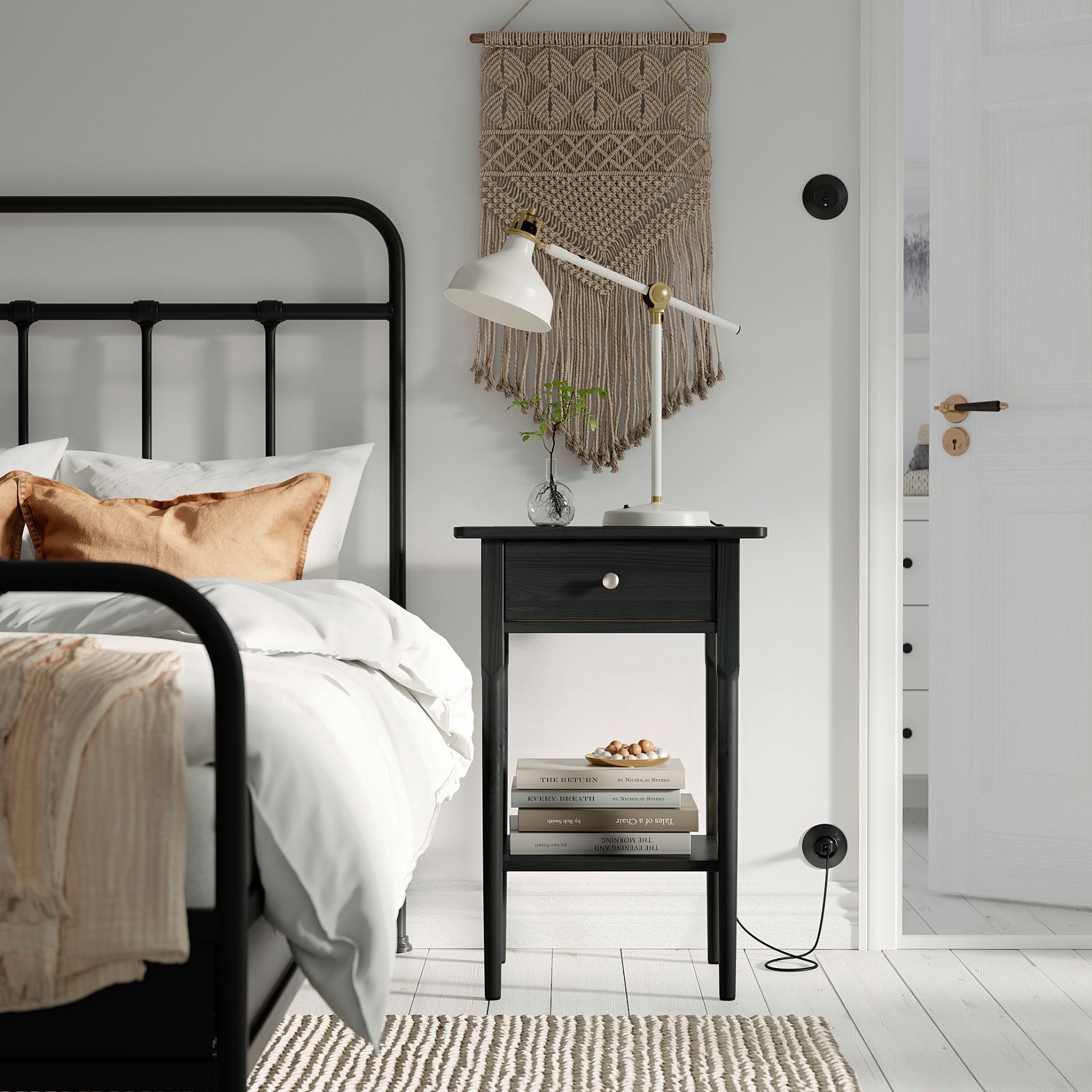 BLÄSTÅSEN, bedside table, 50x37x76 cm, 906.175.69