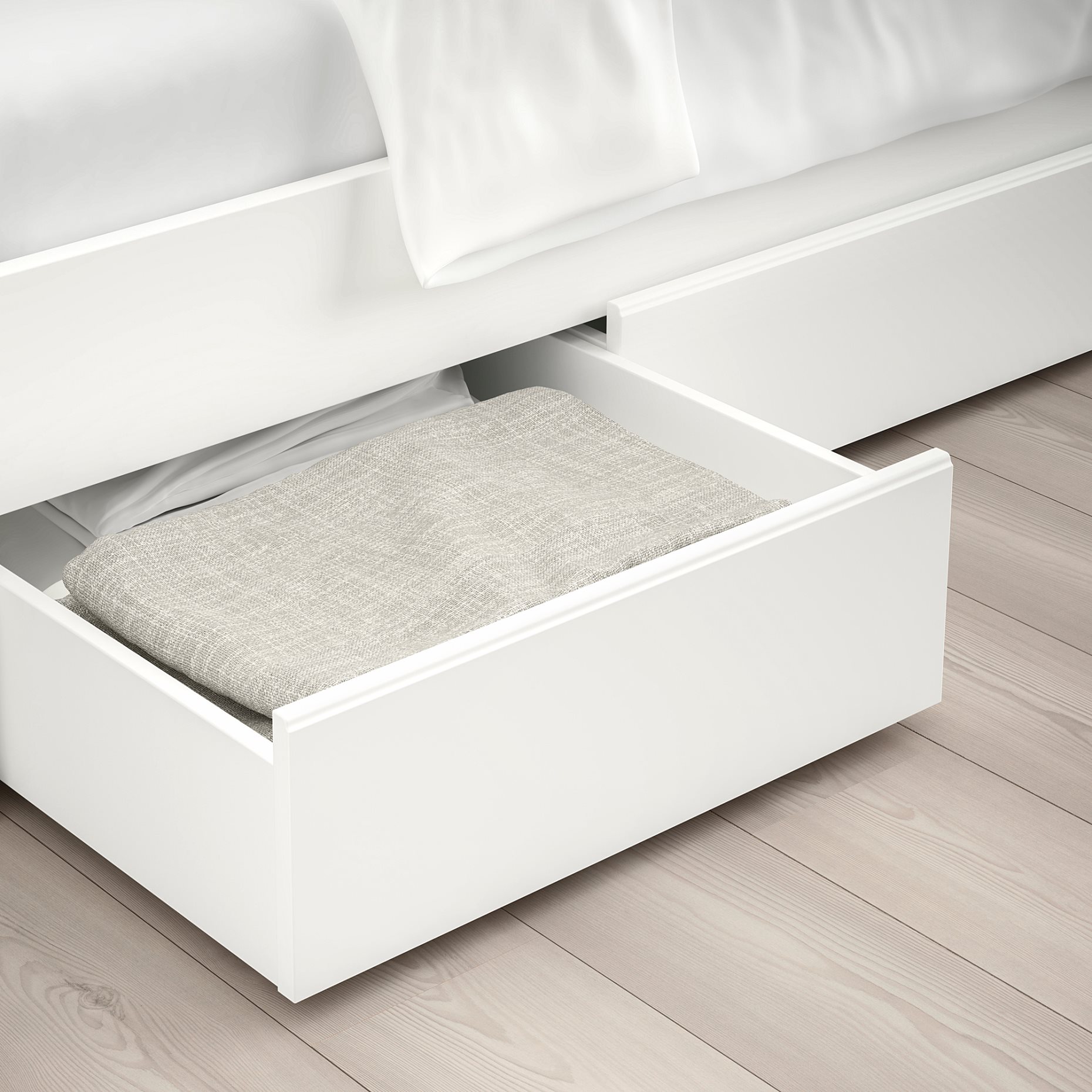 SONGESAND, bed frame with 4 storage boxes, 160X200 cm, 992.413.45