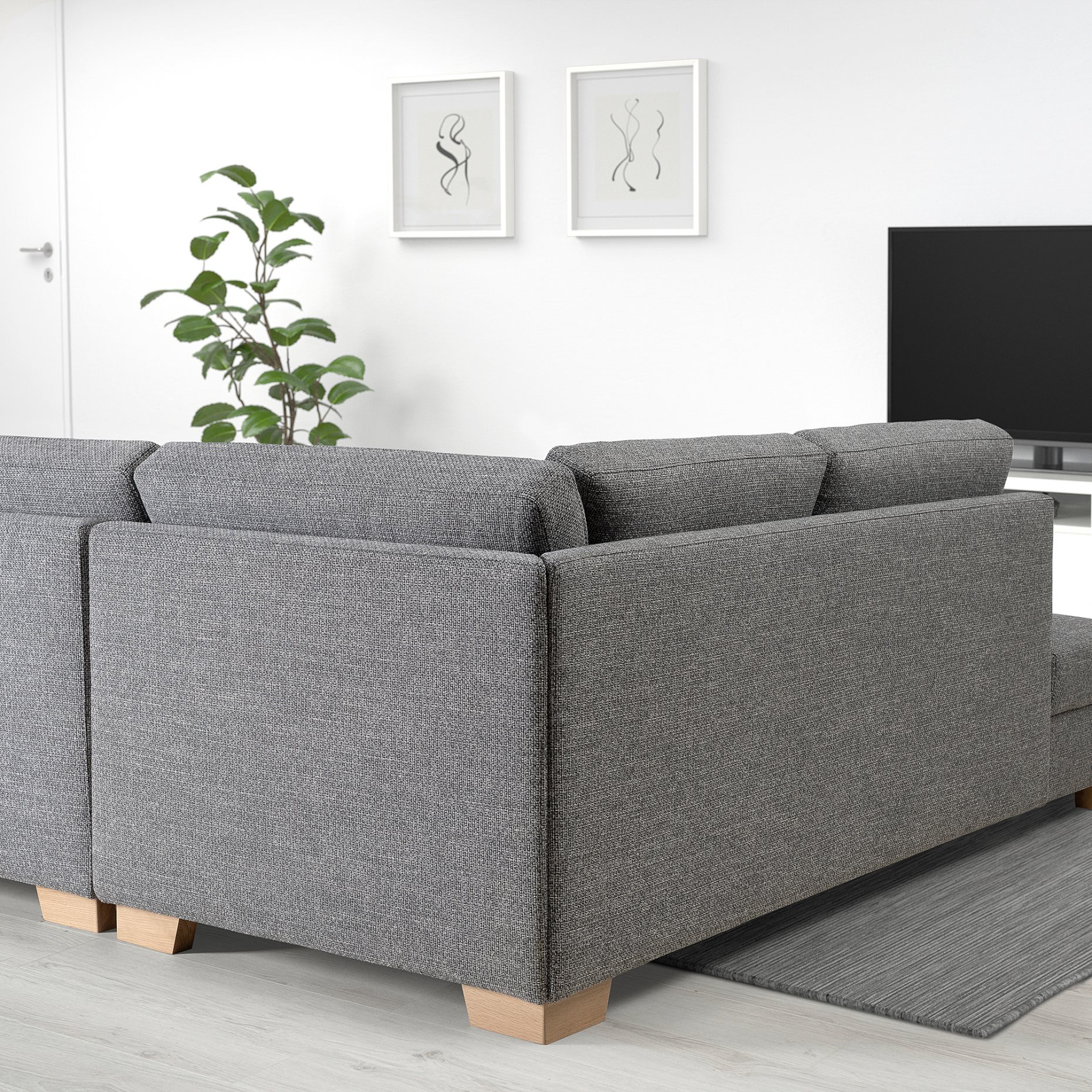 SÖRVALLEN, U-shaped sofa 4-seat, 993.041.49