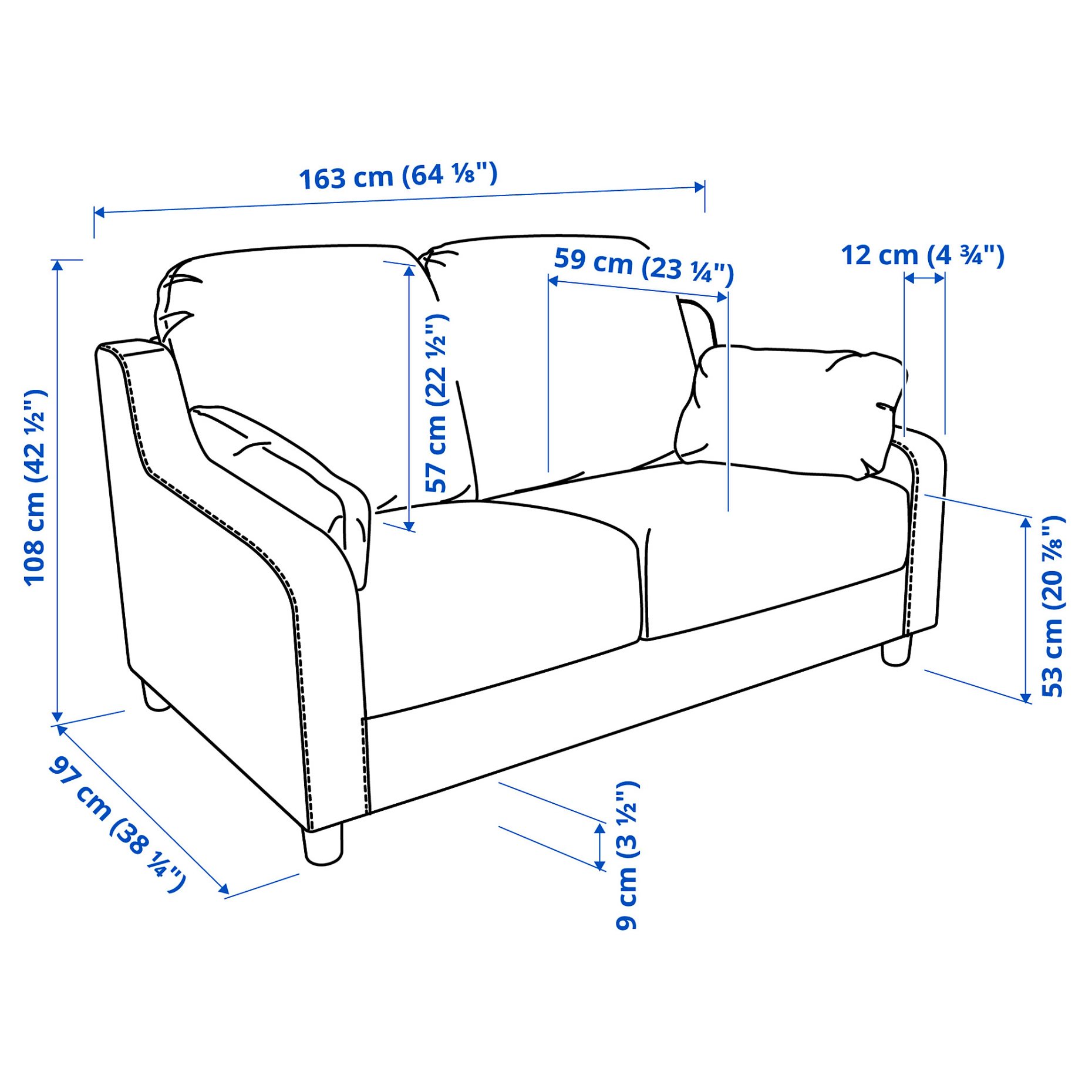 VINLIDEN, 2-seat sofa, 993.046.15