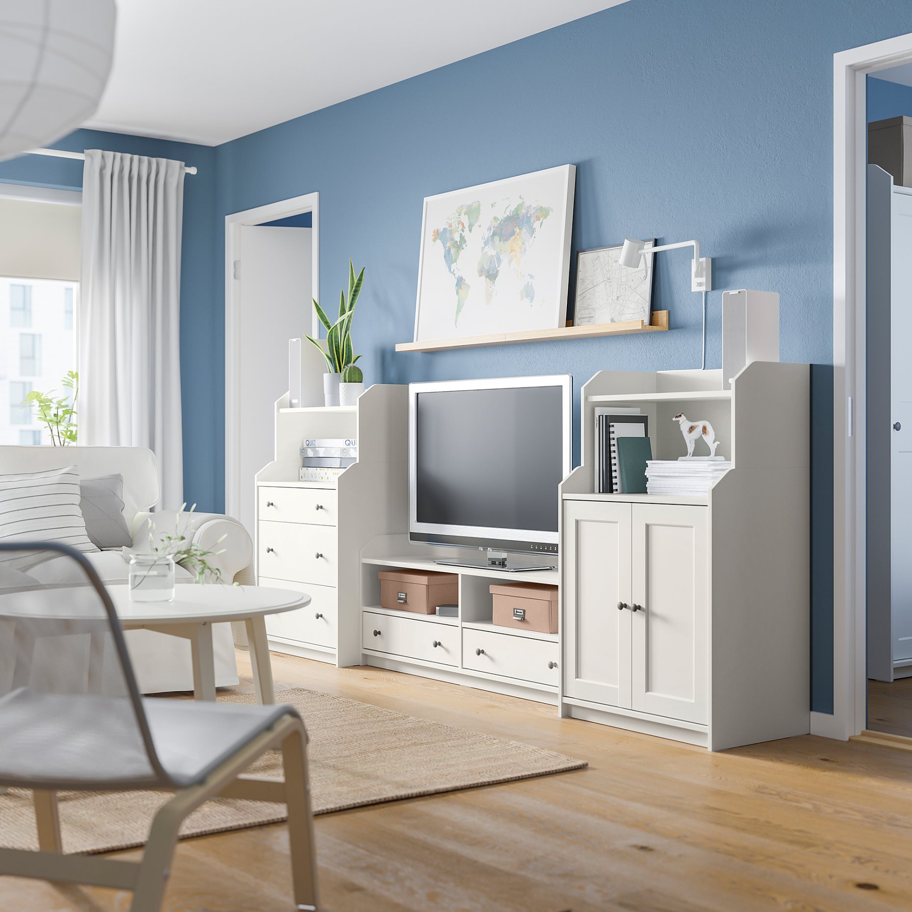 HAUGA, TV/storage combination, 993.884.36