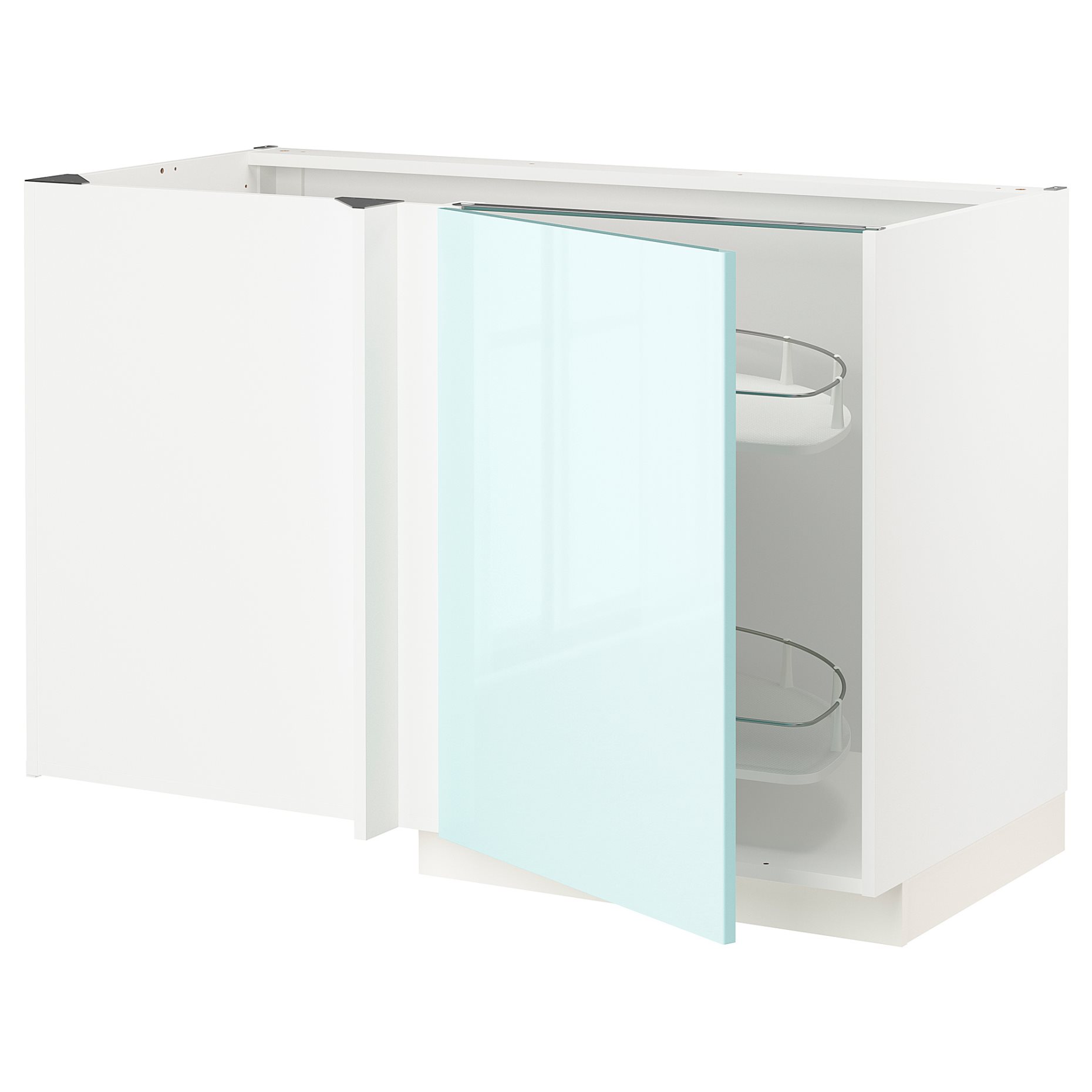 METOD, corner base cabinet with pull-out fitting, 128x68 cm, 994.581.08