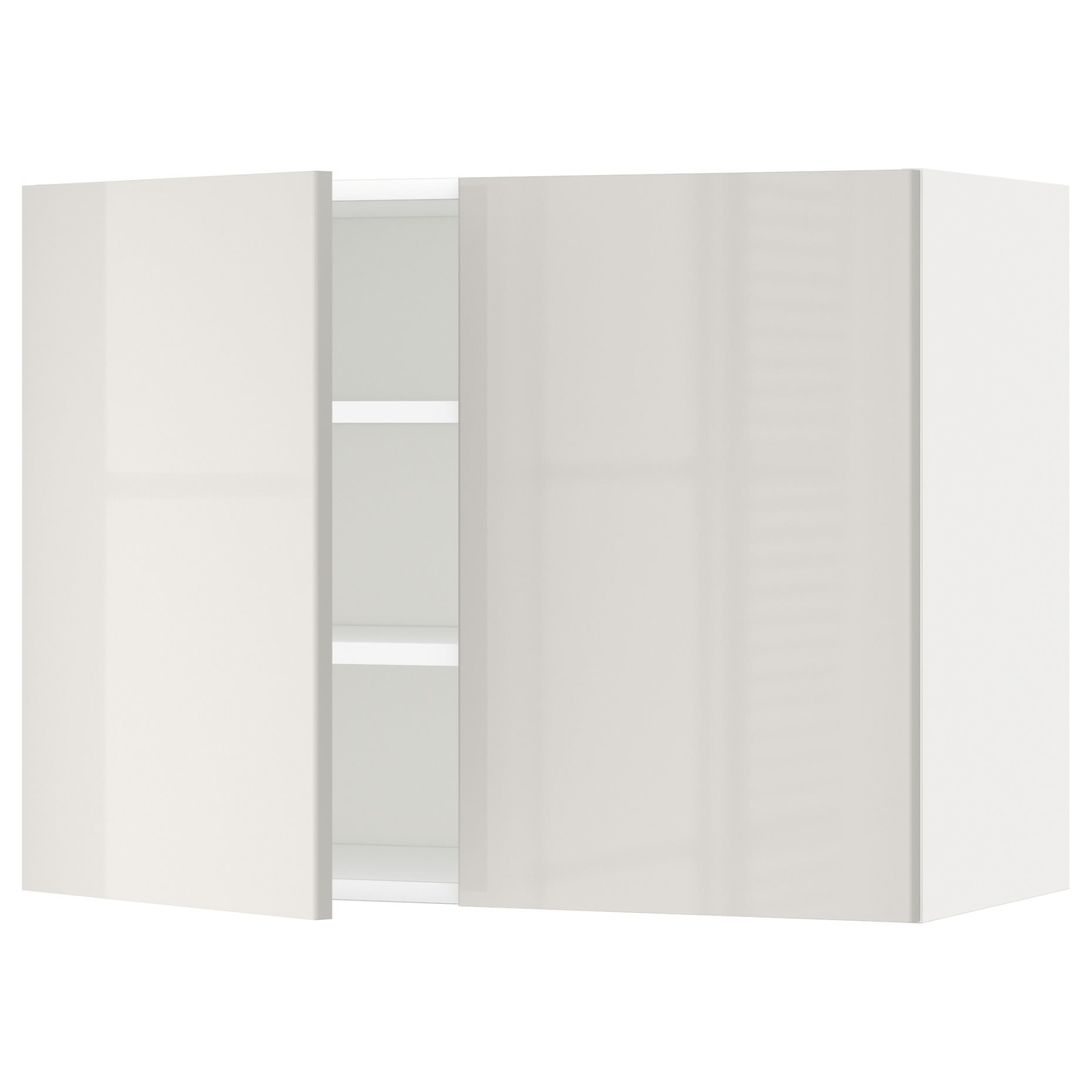 METOD, ντουλάπι τοίχου με ράφια/2 πόρτες, 80x60 cm, 994.668.44