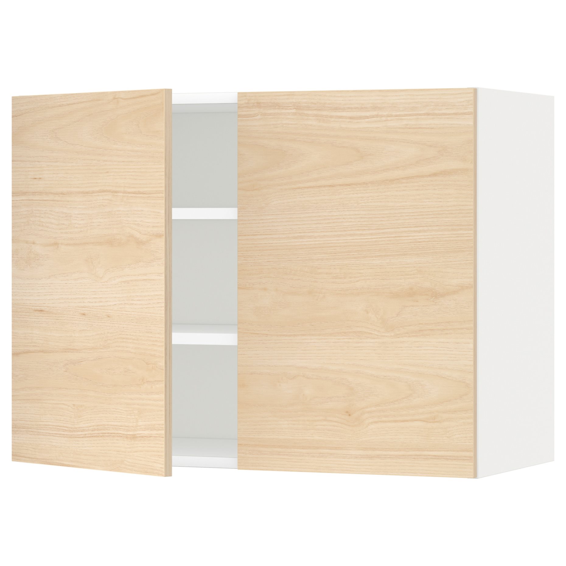 METOD, wall cabinet with shelves/2 doors, 80x60 cm, 994.685.36