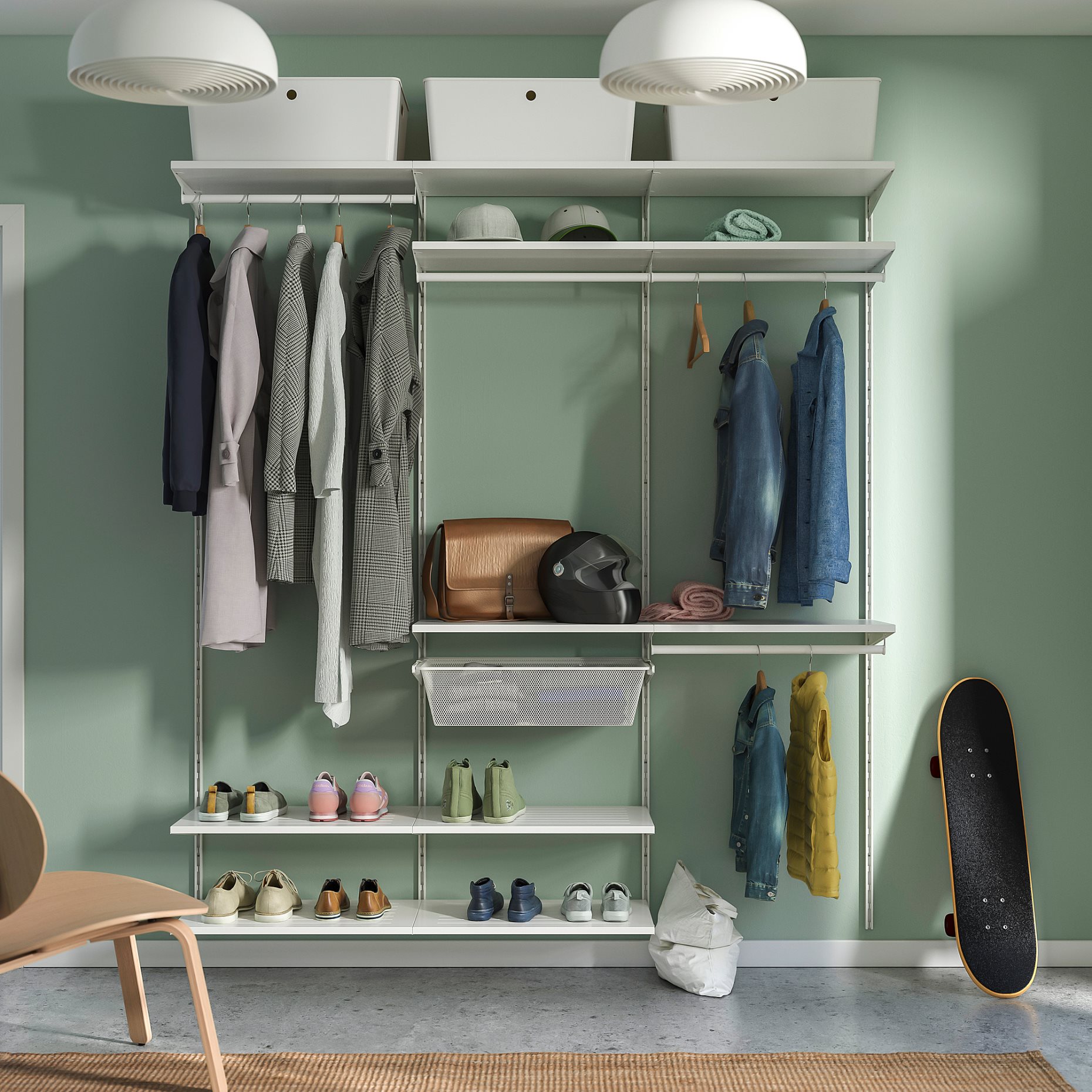 BOAXEL, wardrobe combination, 187x40x201 cm, 994.694.75