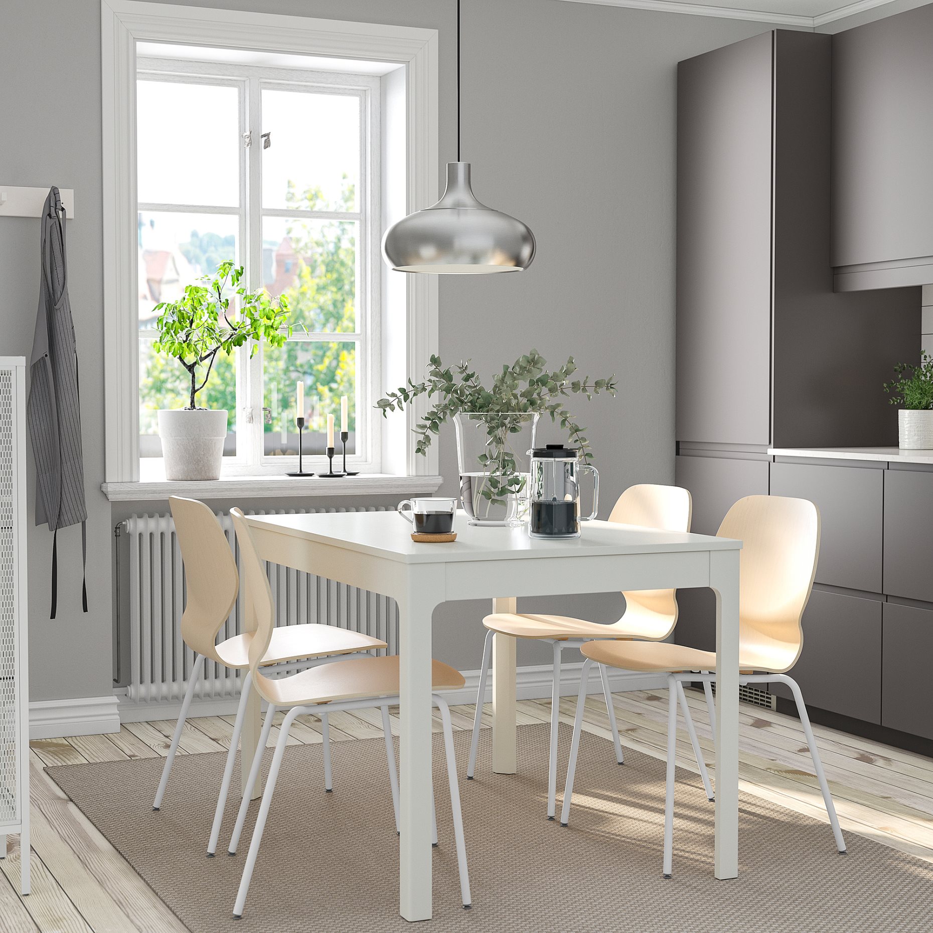 EKEDALEN/SIGTRYGG, table and 4 chairs, 120/180x80 cm, 994.816.27