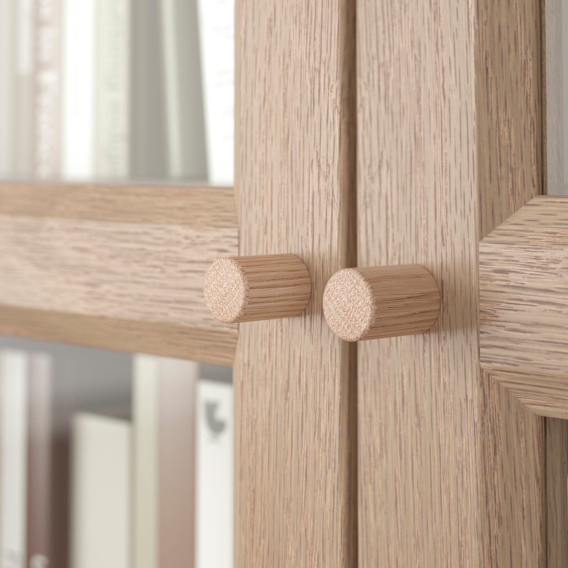 BILLY/OXBERG, σύνθεση βιβλιοθήκης με γυάλινες πόρτες, 160x202 cm, 994.835.32