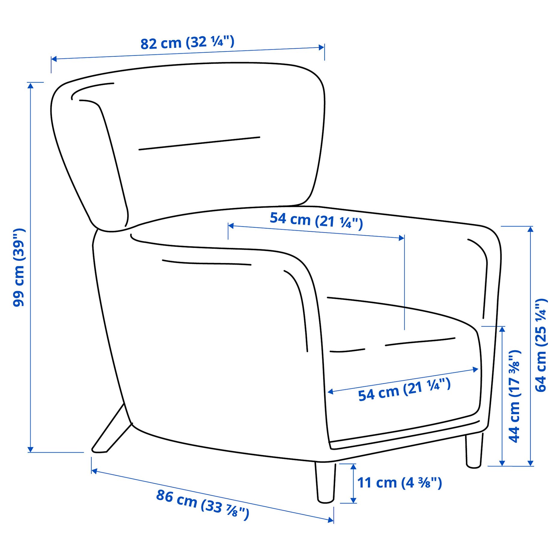 OSKARSHAMN, wing chair with footstool, 994.853.38