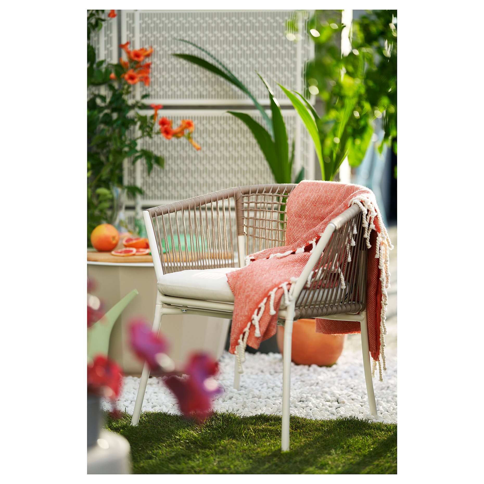 SEGERÖN, chair with armrests, outdoor, 994.948.42