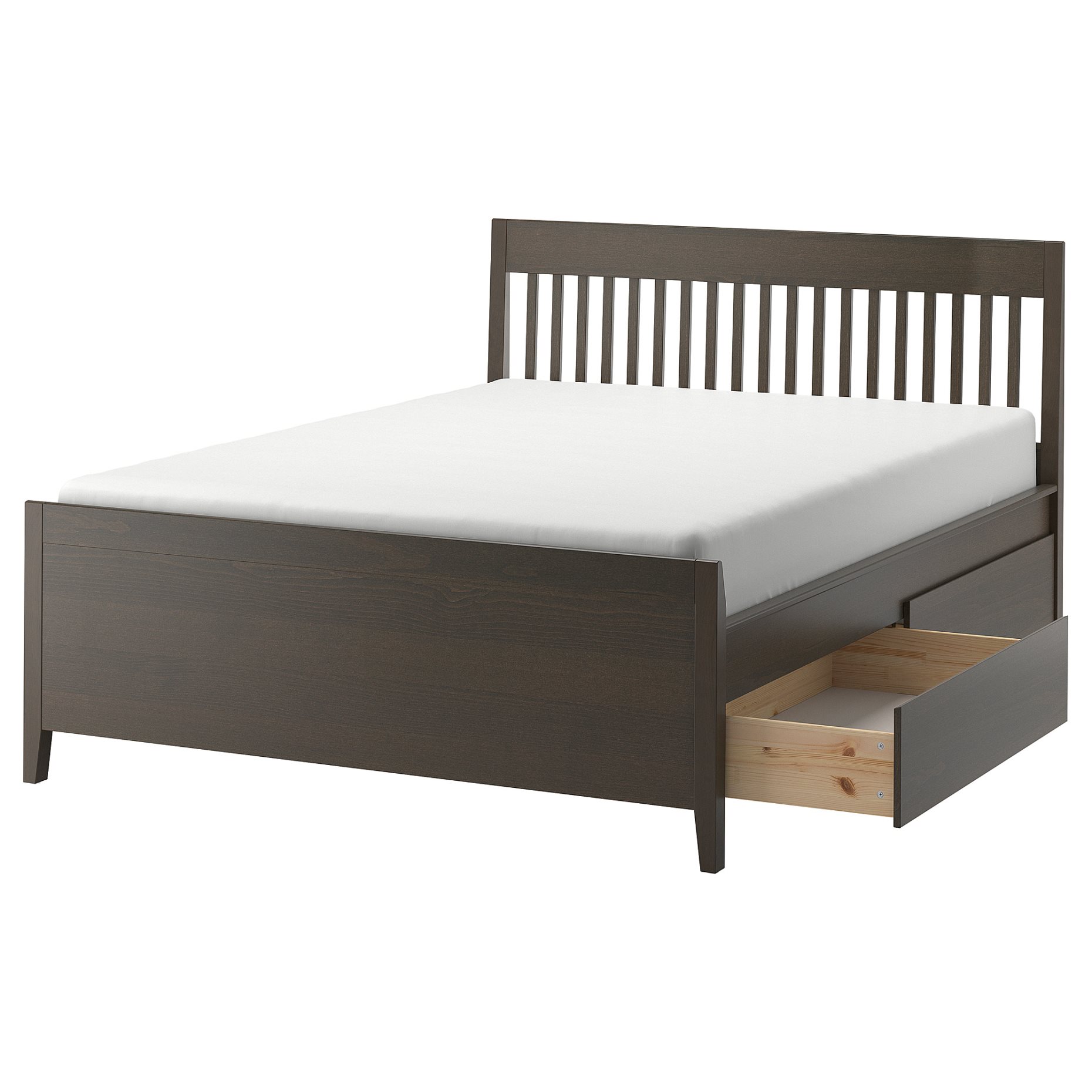 IDANÄS, bed frame with storage, 160x200 cm, 994.949.41