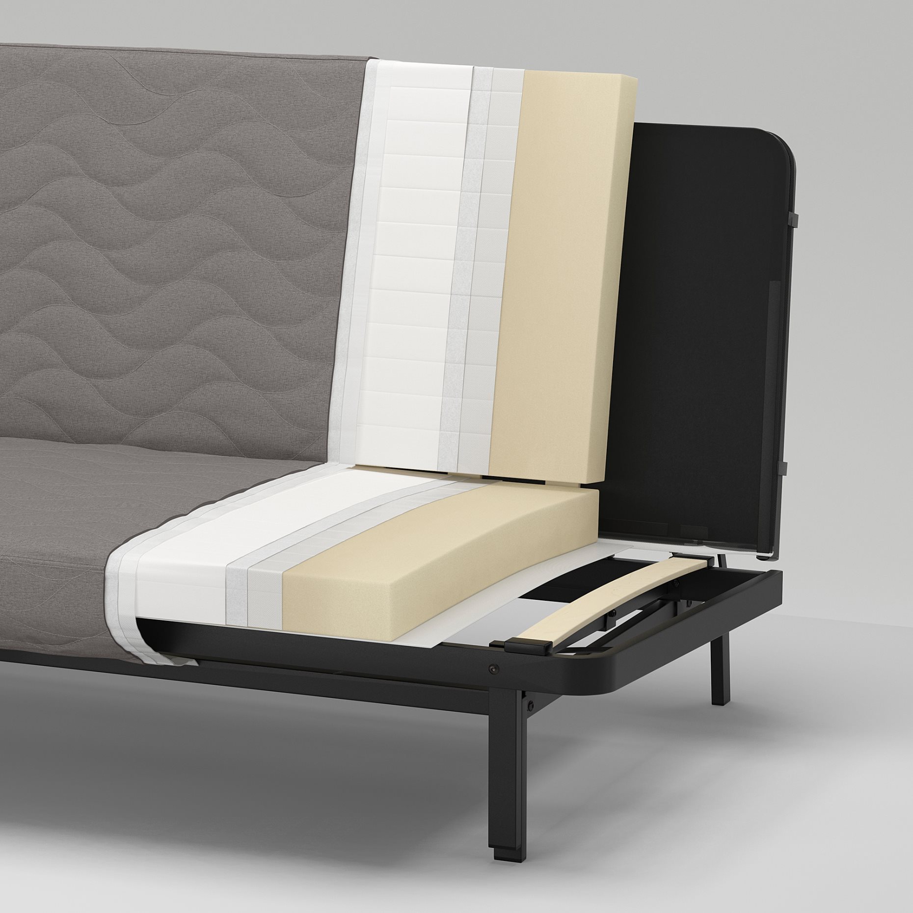 NYHAMN, 3-seat sofa-bed with foam mattress, 994.999.91