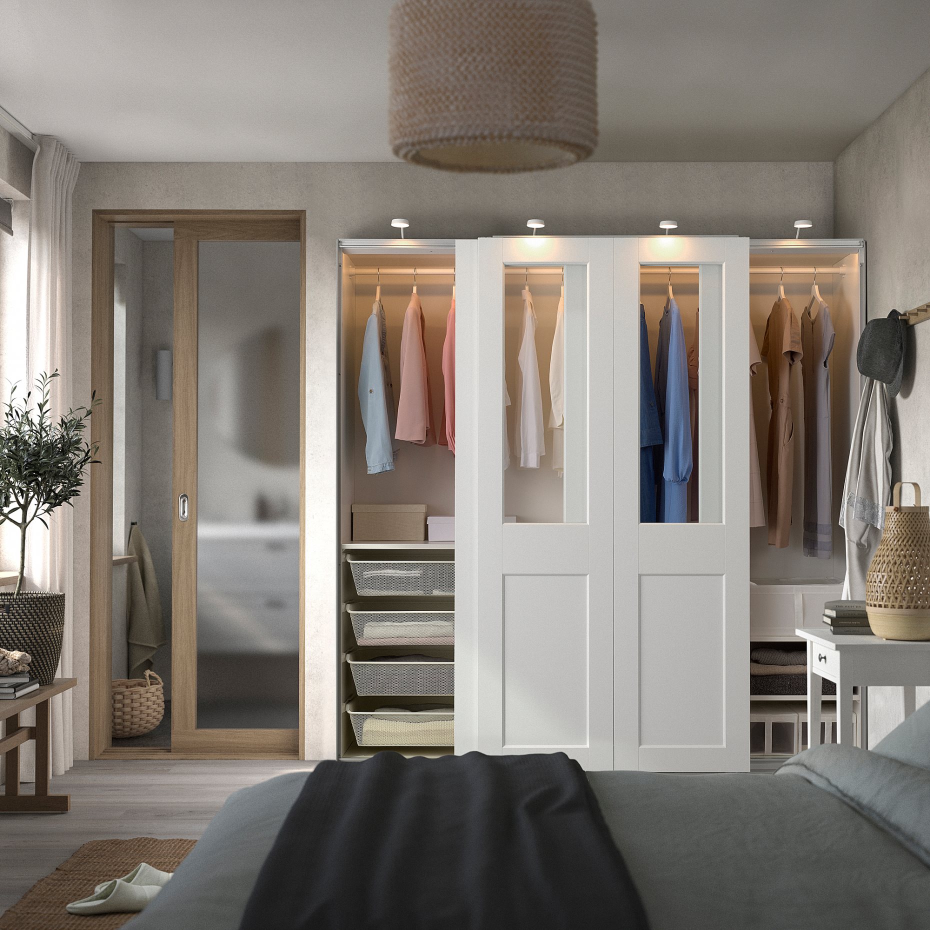 PAX/GRIMO, wardrobe combination, 200x66x201 cm, 995.030.35
