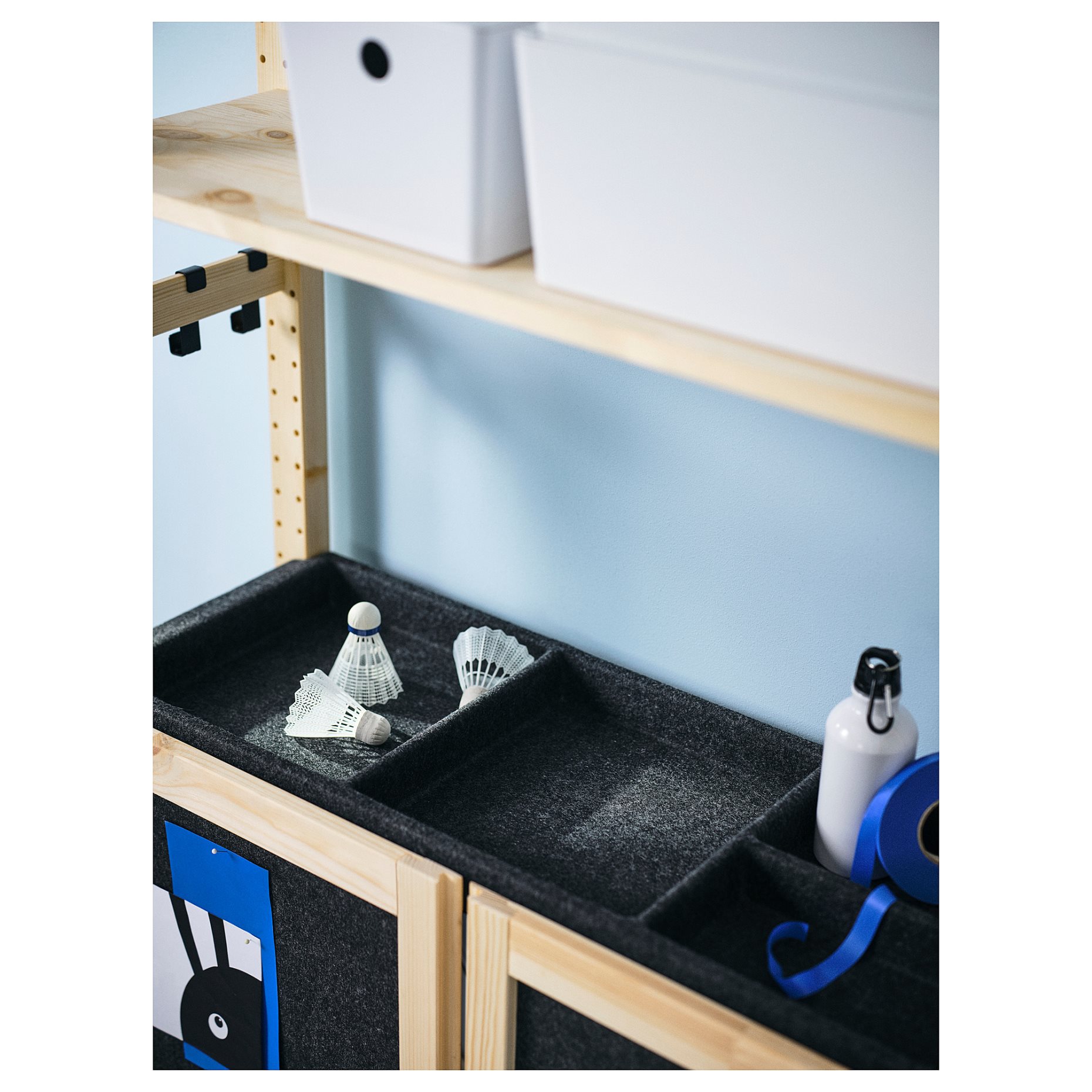 IVAR, ραφιέρα με πόρτες, 89x30x179 cm, 995.078.73