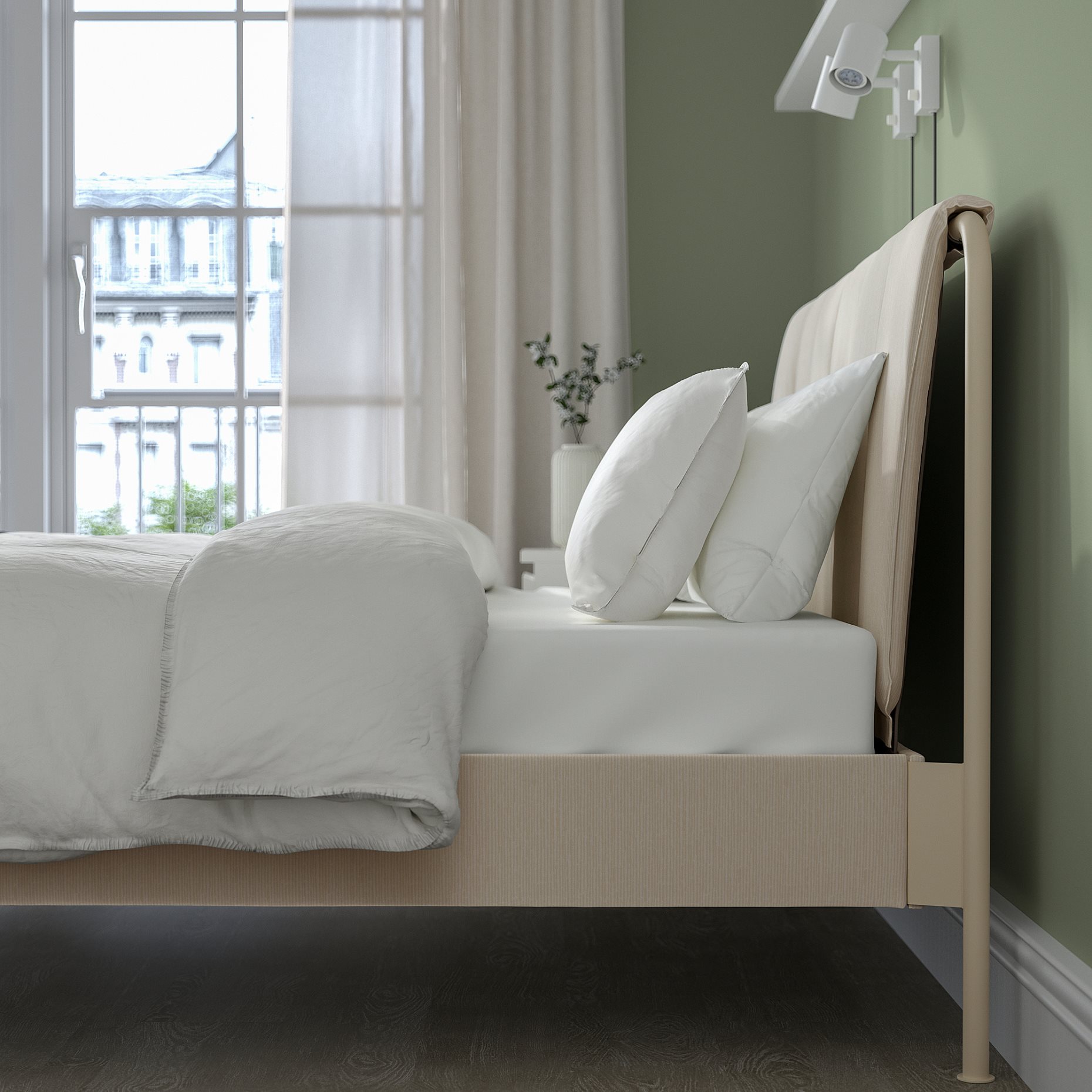 TÄLLÅSEN, upholstered bed frame, 140x200 cm, 995.148.02