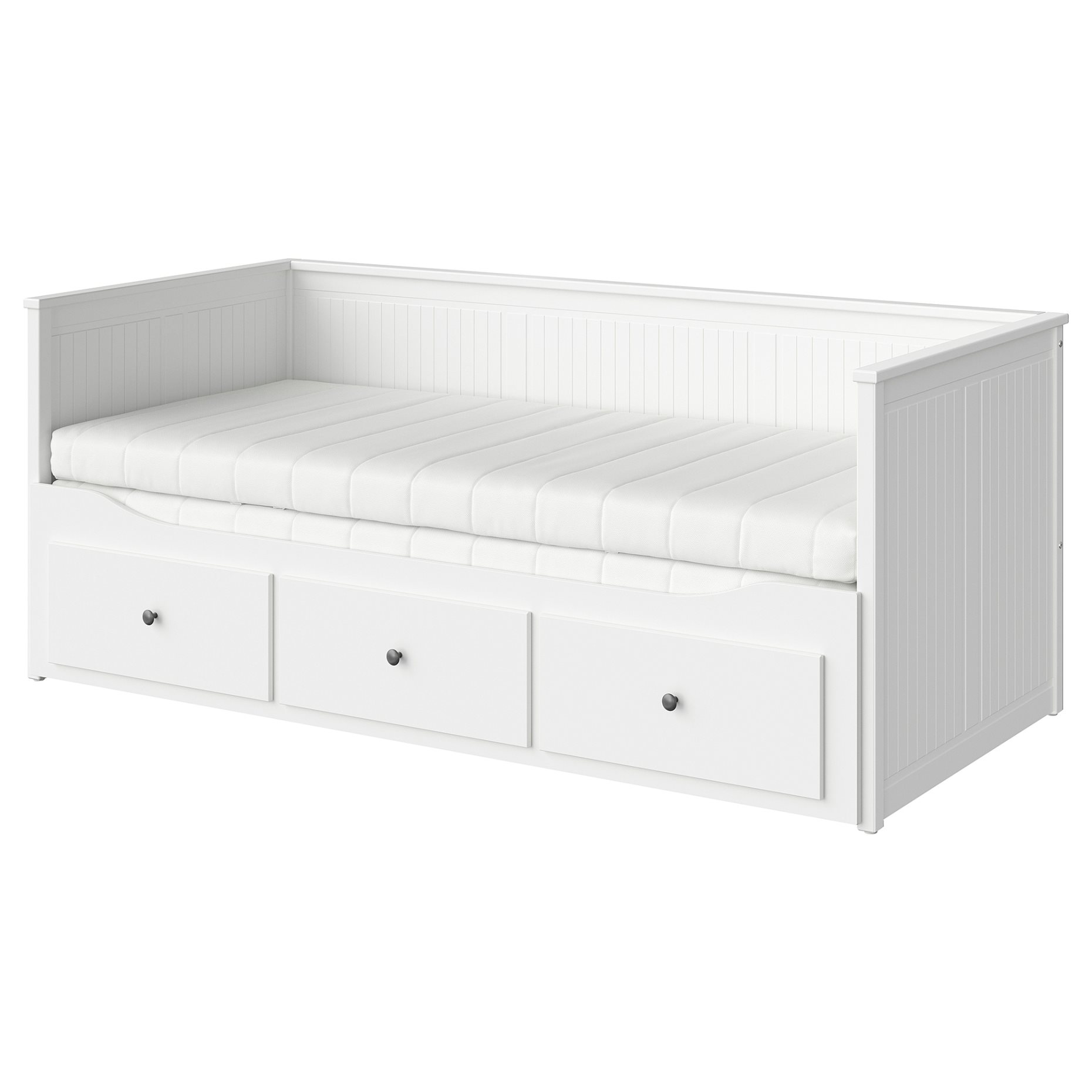 HEMNES, day-bed with 3 drawers/2 mattresses, 80x200 cm, 995.214.97