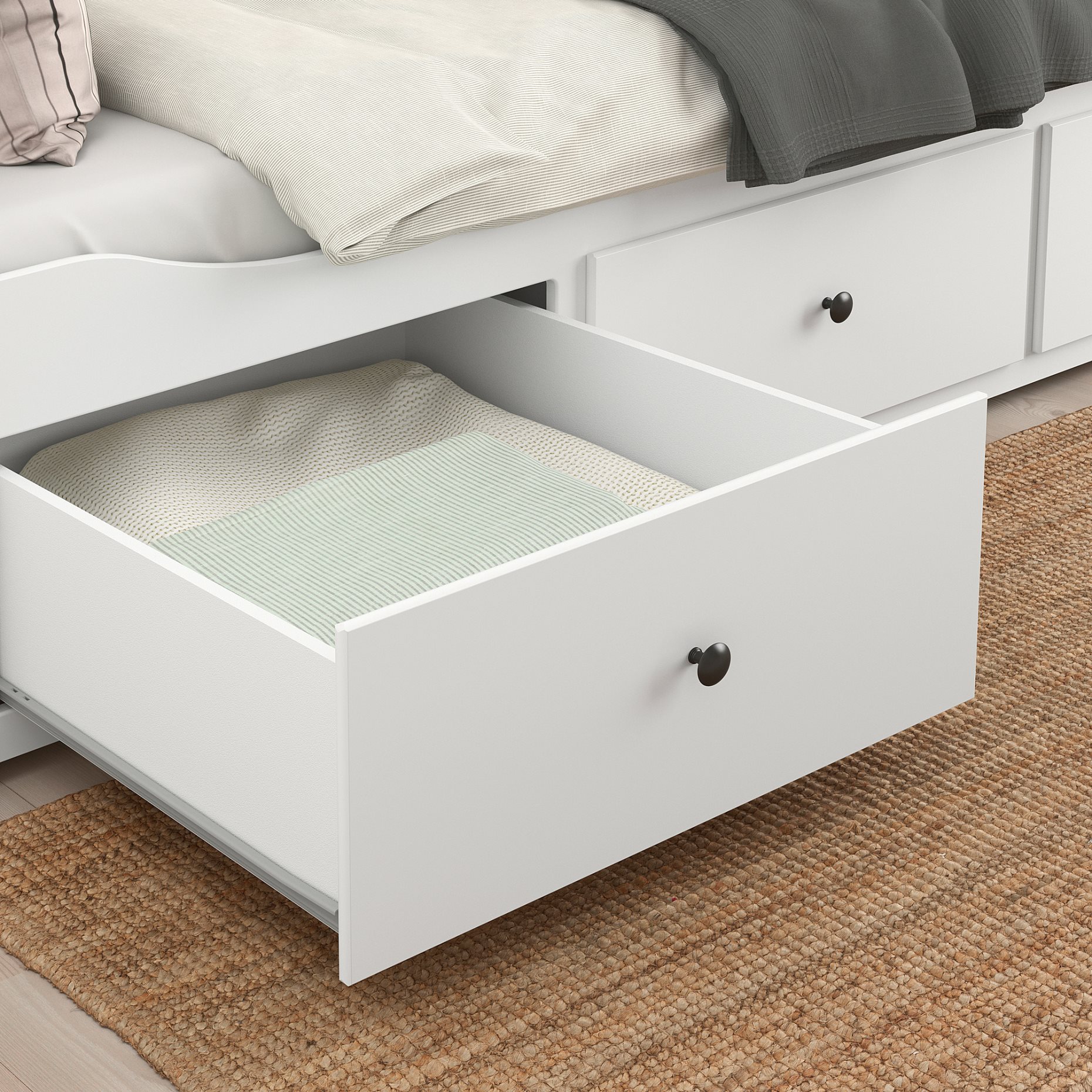 HEMNES, day-bed with 3 drawers/2 mattresses, 80x200 cm, 995.214.97