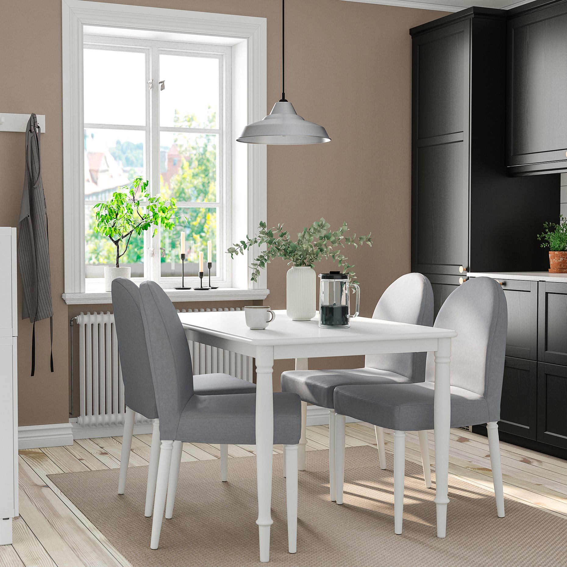 DANDERYD/DANDERYD, table and 4 chairs, 130 cm, 995.442.48