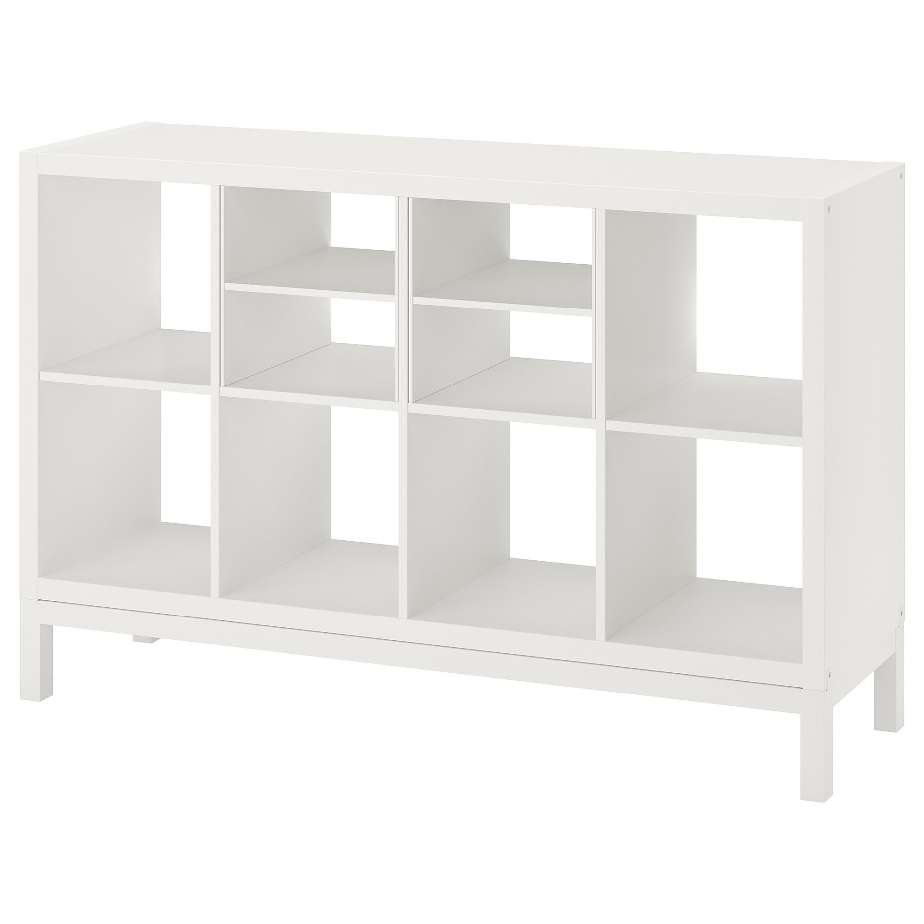 KALLAX, shelving unit with underframe with 2 shelf inserts, 147x94 cm, 995.529.12