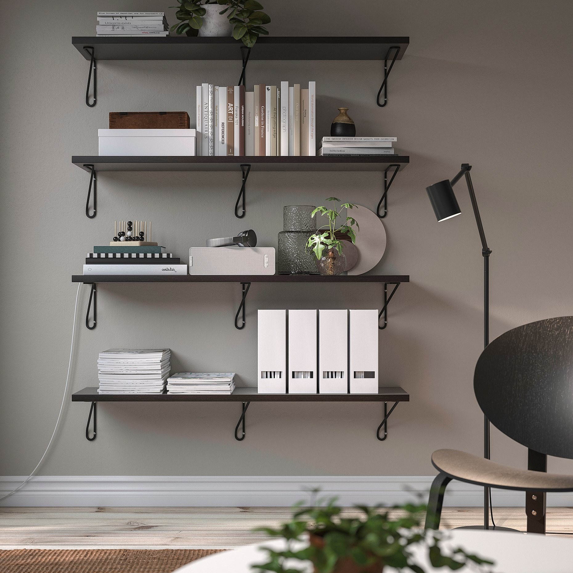 BERGSHULT/FORLAGGARE, wall shelf, 120x30 cm, 995.627.51