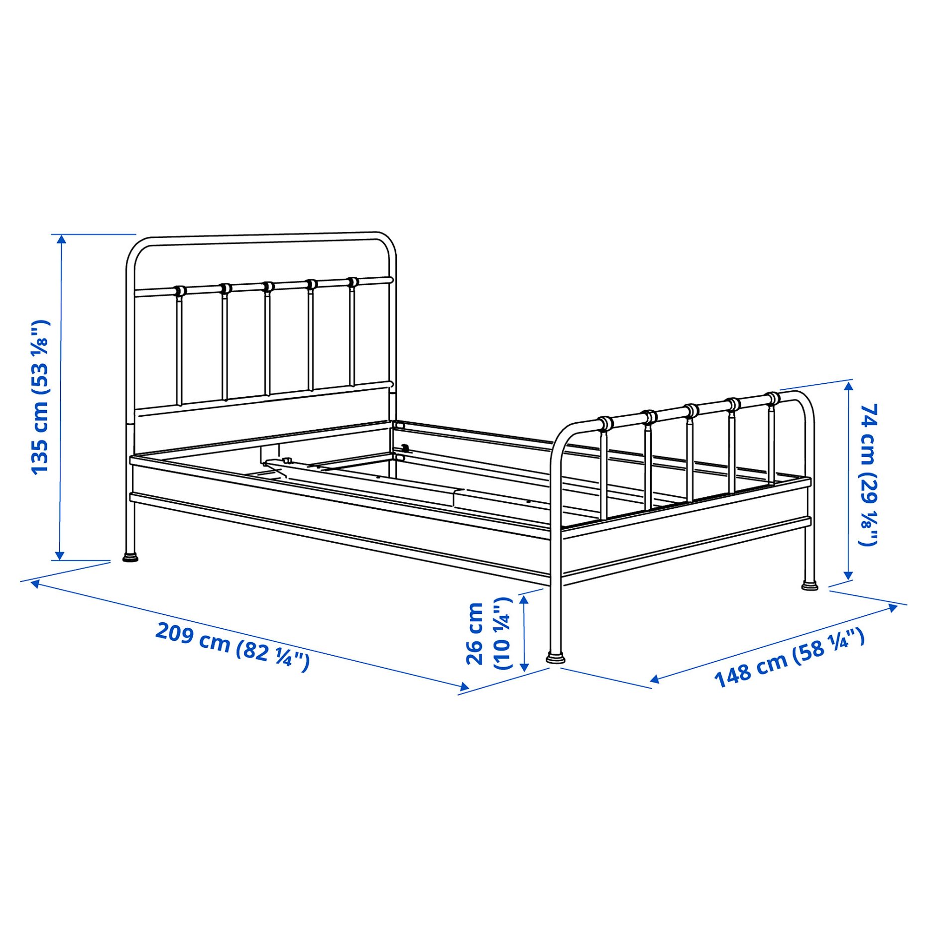 STJARNO, bed frame, 140x200 cm, 995.633.93