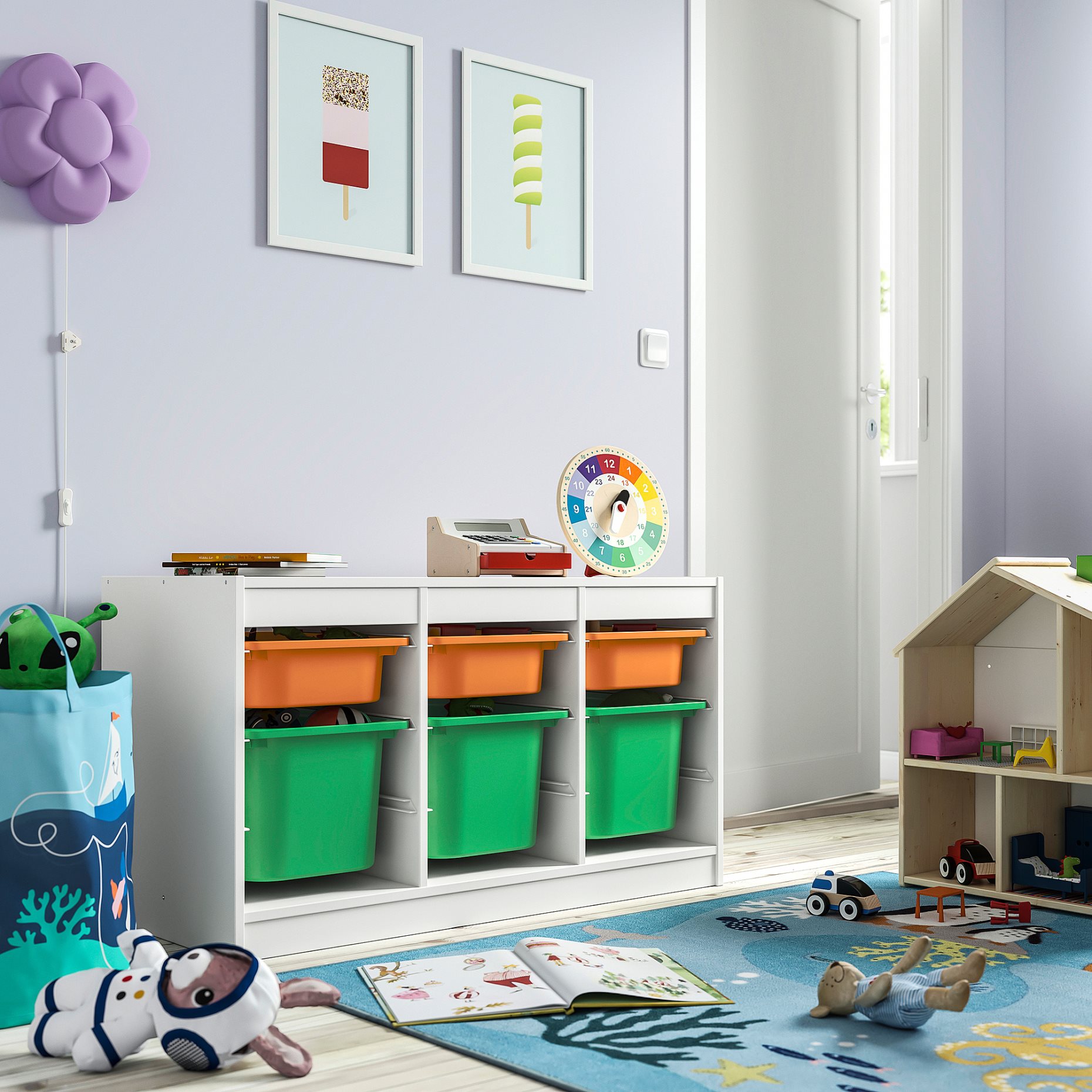 TROFAST, storage combination with boxes, 99x44x56 cm, 995.744.57